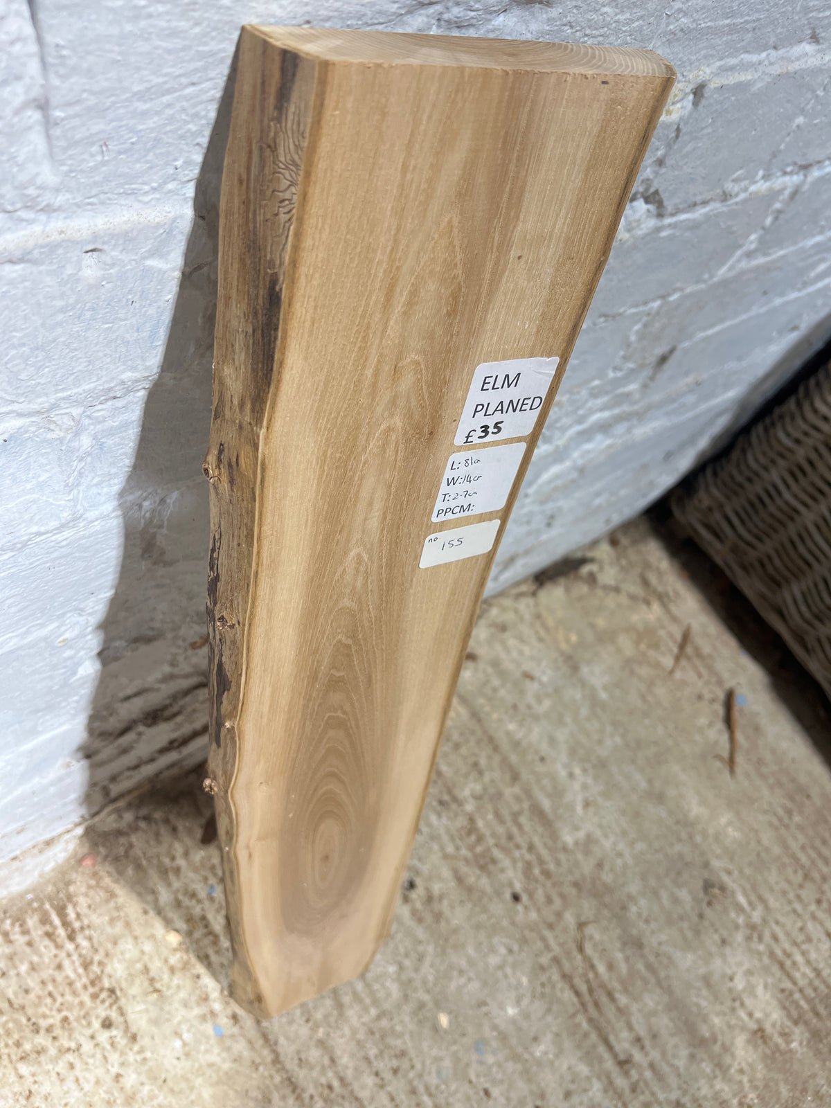 Elm No 155 - 810x140x27mm Planed