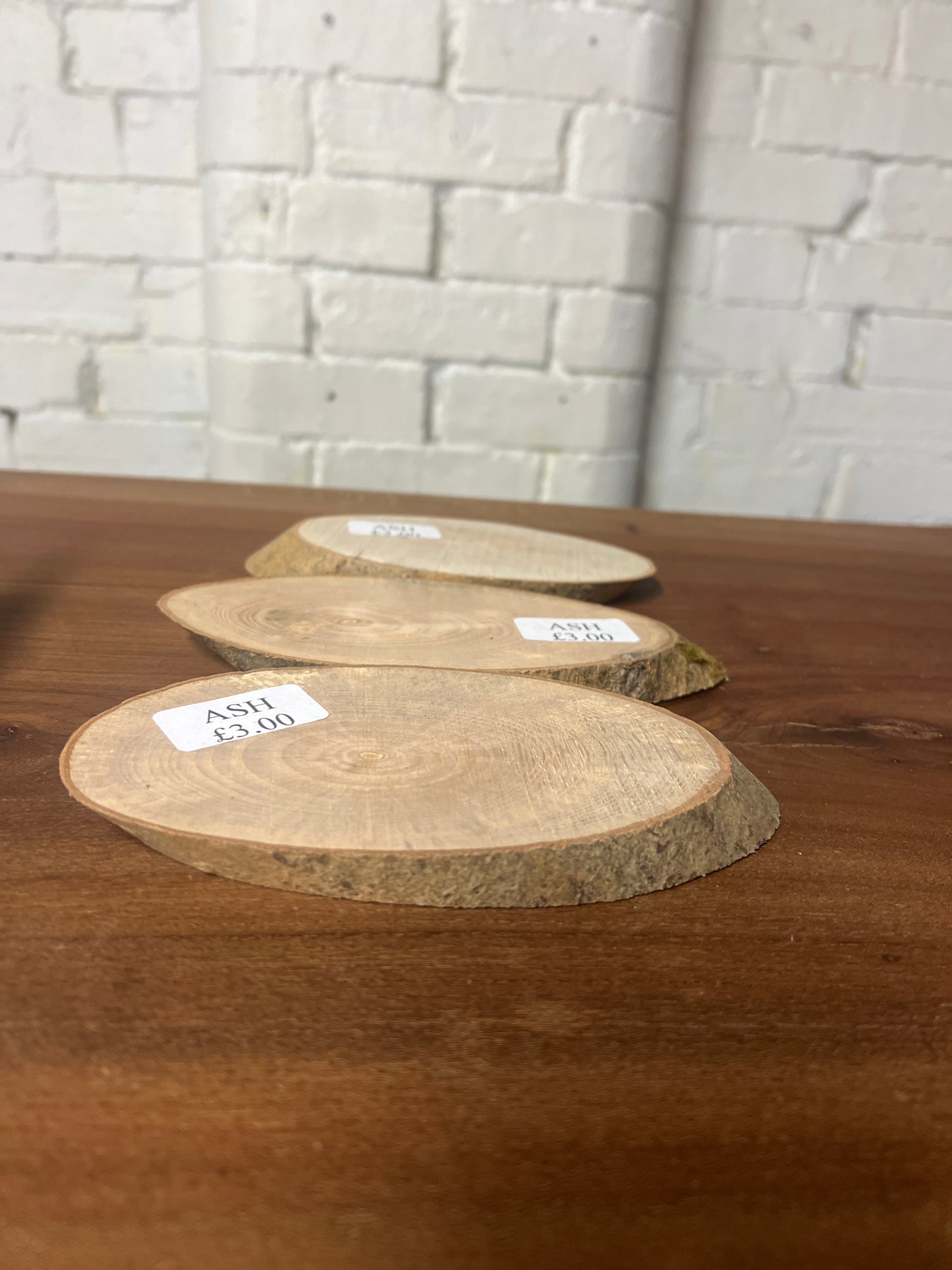 Ash rounds £3 - 170x90x15mm Sawn