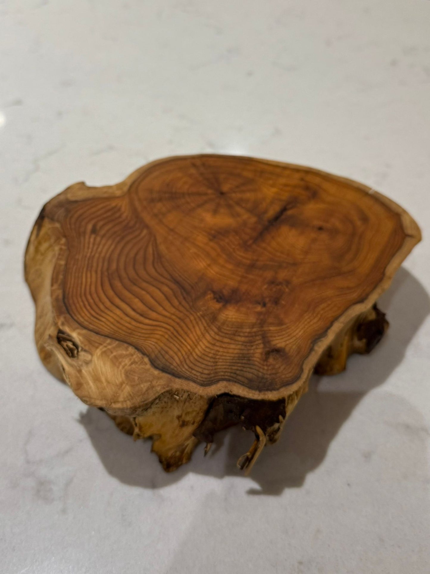 Solid English Yew Hand Made Kitchen table centrepiece Board Natural live edges