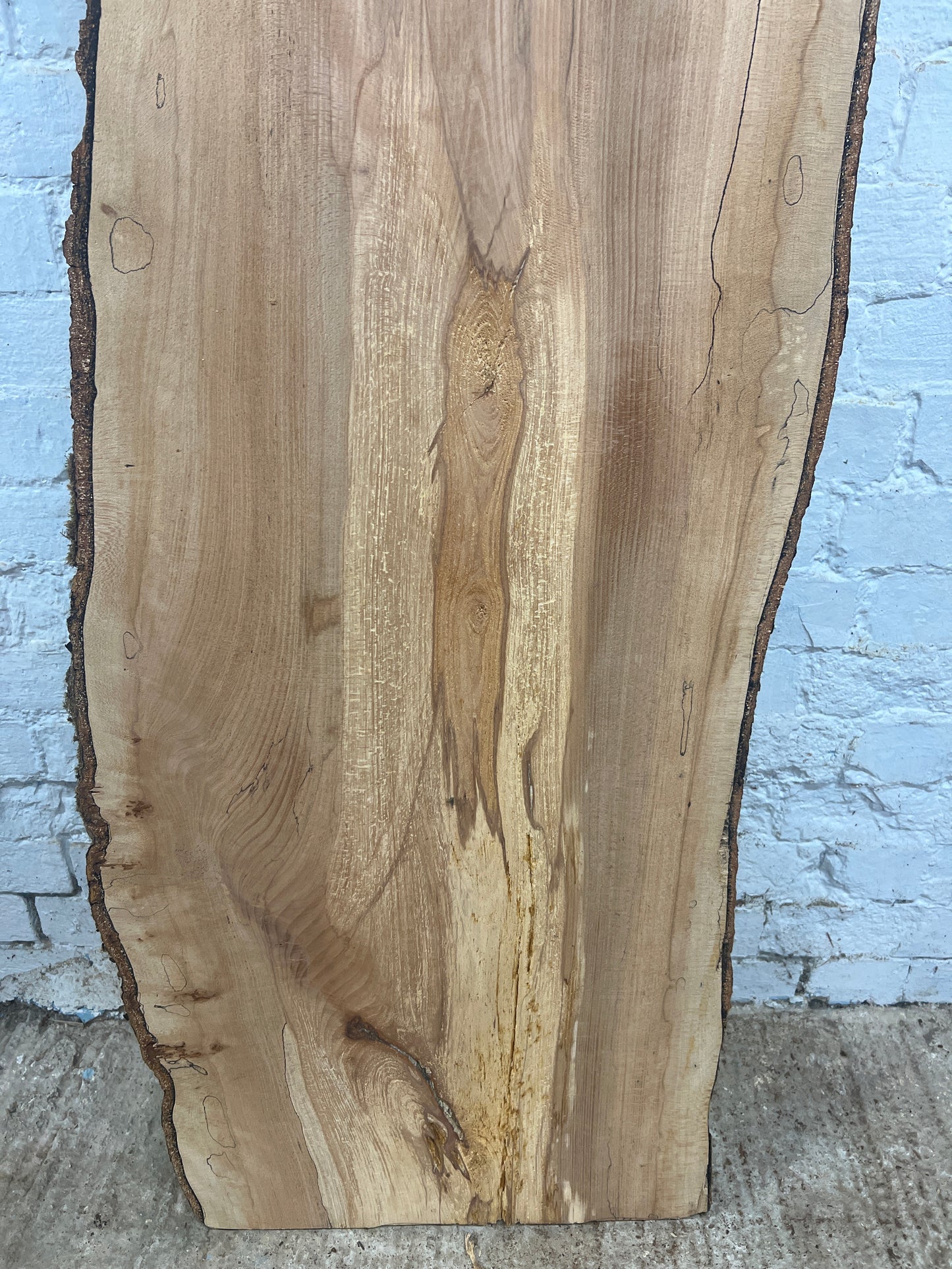 Spalted Beech No 71 - 2000x450-520x30mm Planed