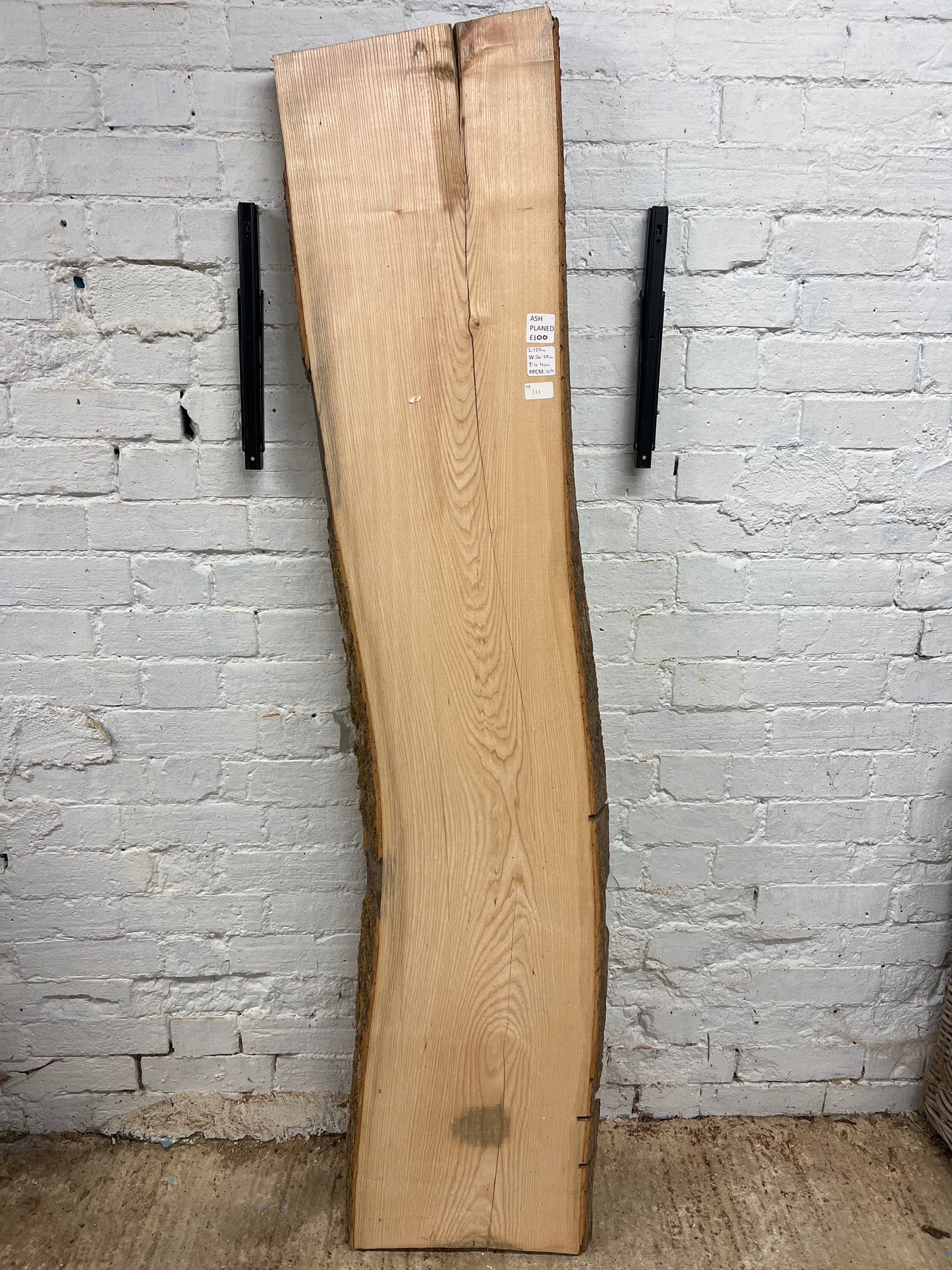 Ash No 111 - 1750x340-380x44mm Planed