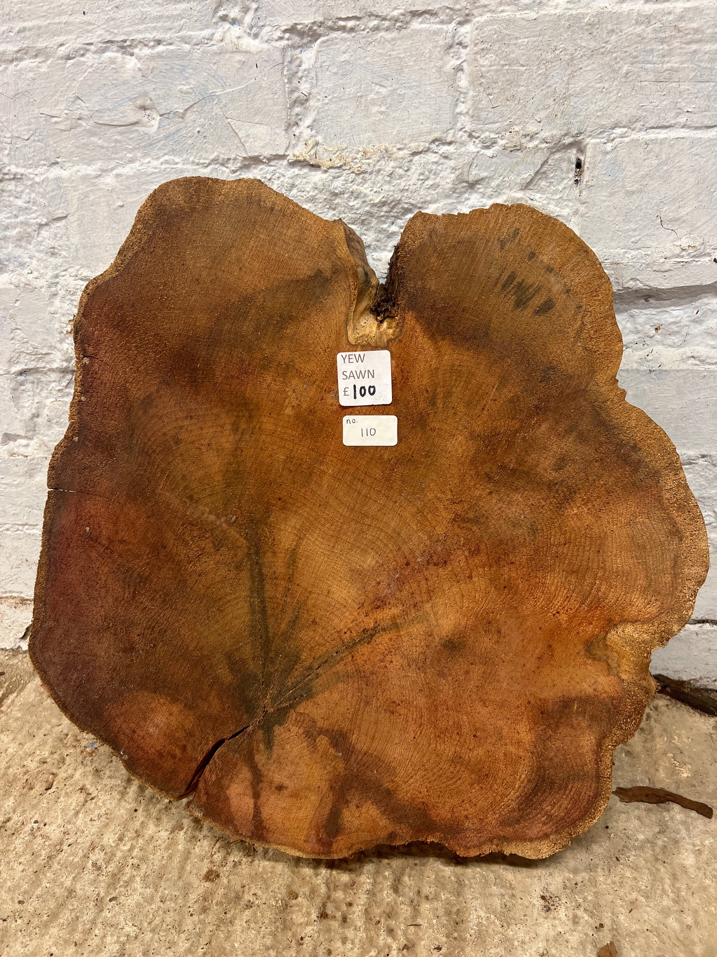 Yew No 110 - 480x480x50mm Sawn