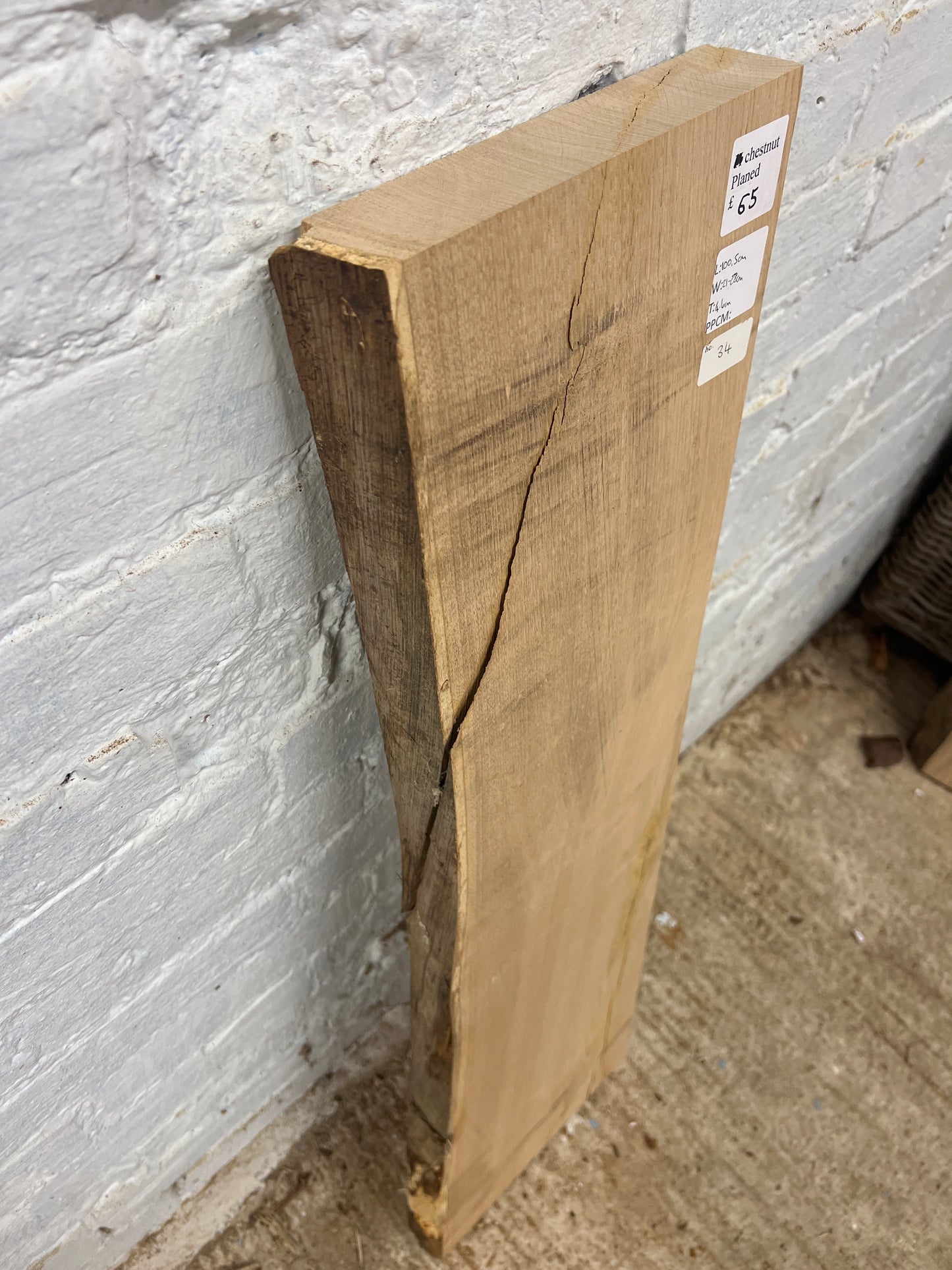 Chestnut No 34 - 1005x210-280x46mm Planed