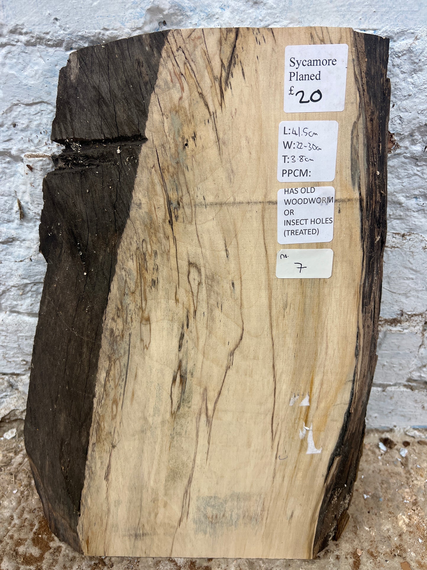 Sycamore No 7 - 415x220-300x38mm Planed