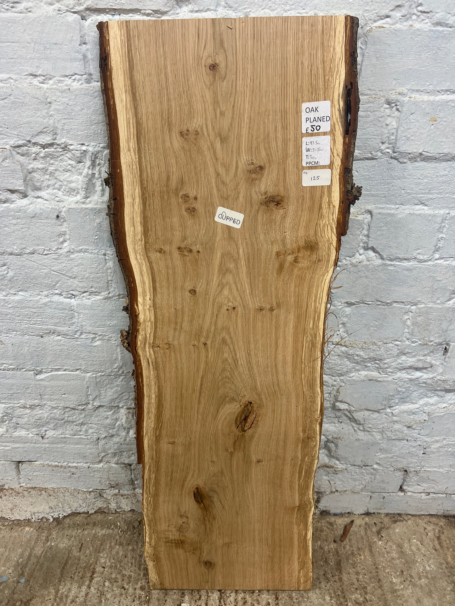 Oak No 125 - 975x310-330x30mm Planed