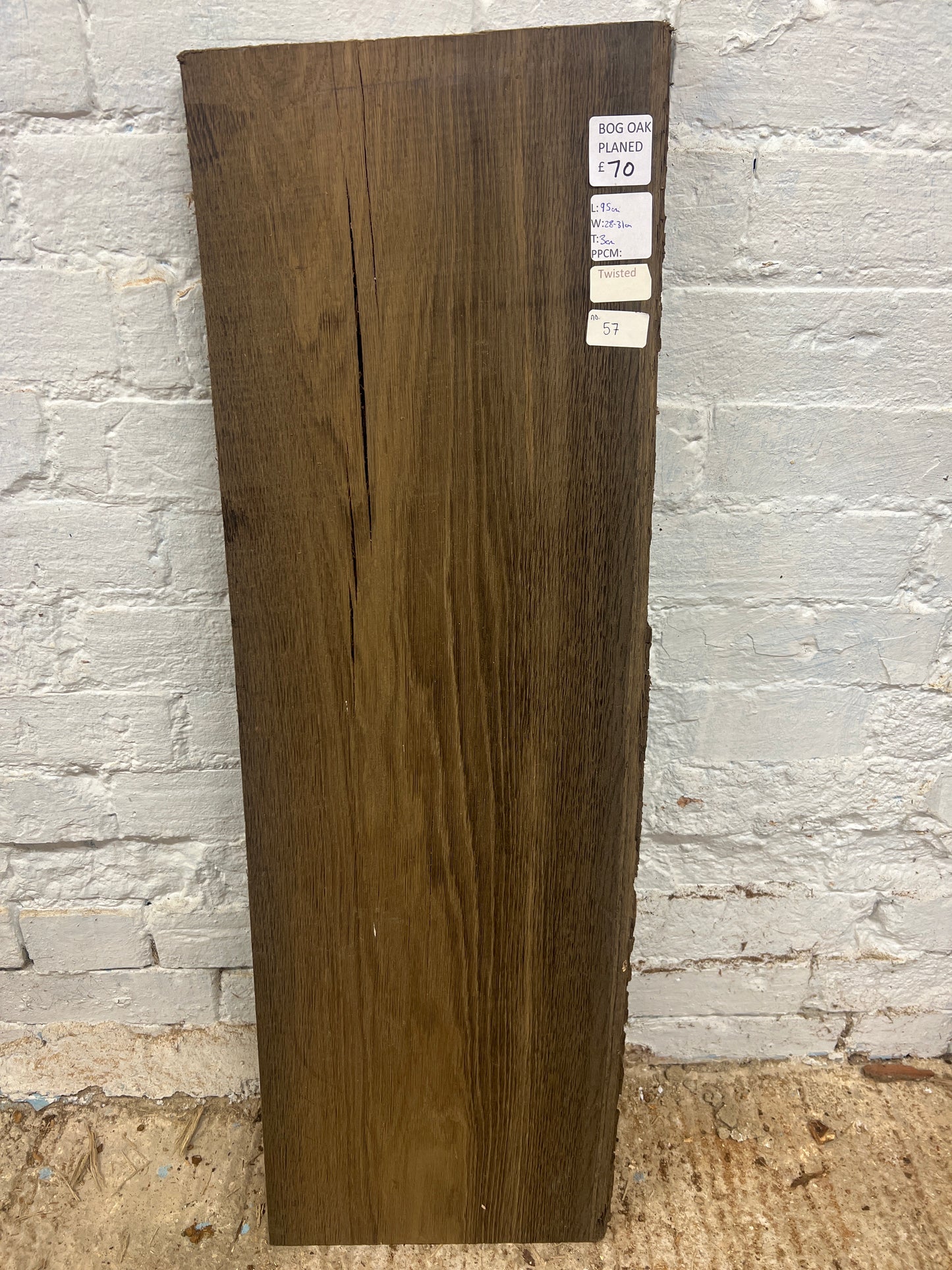 Bog Oak No 57 - 950x280-310x30mm Planed