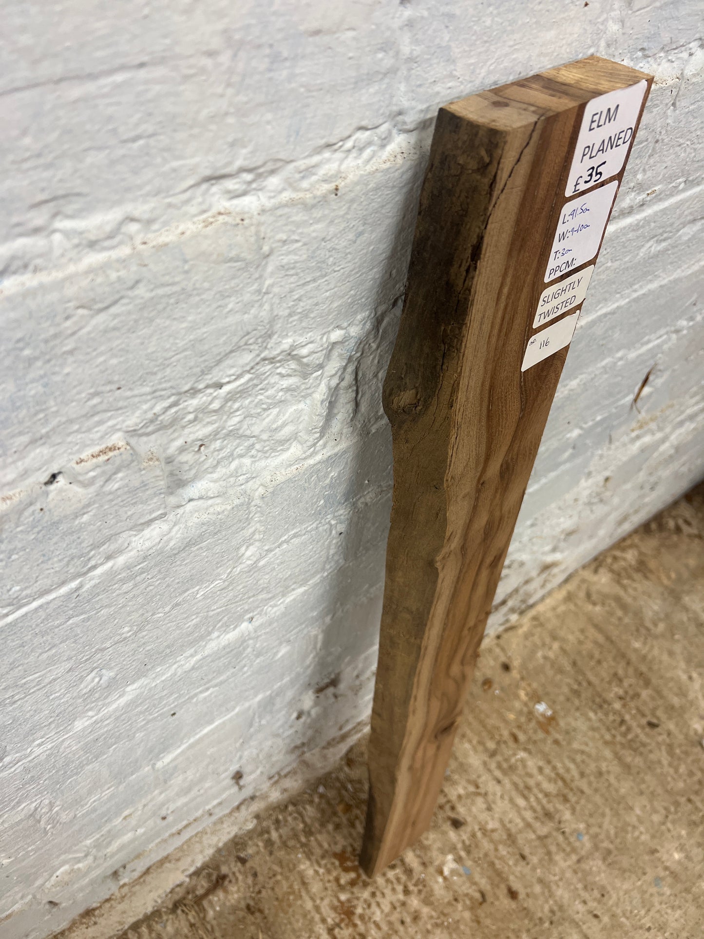 Elm No 116 - 915x90-100x30mm Planed