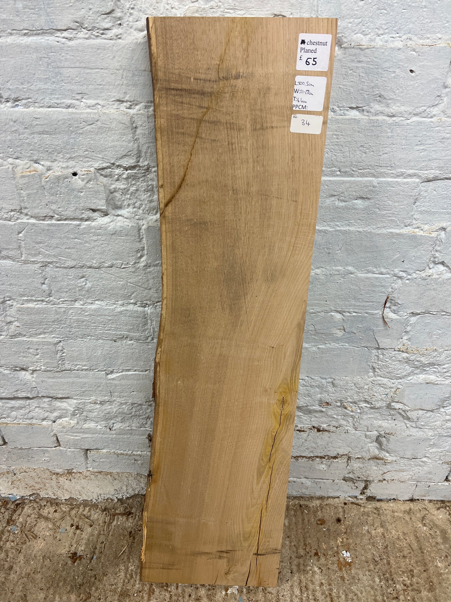 Chestnut No 34 - 1005x210-280x46mm Planed