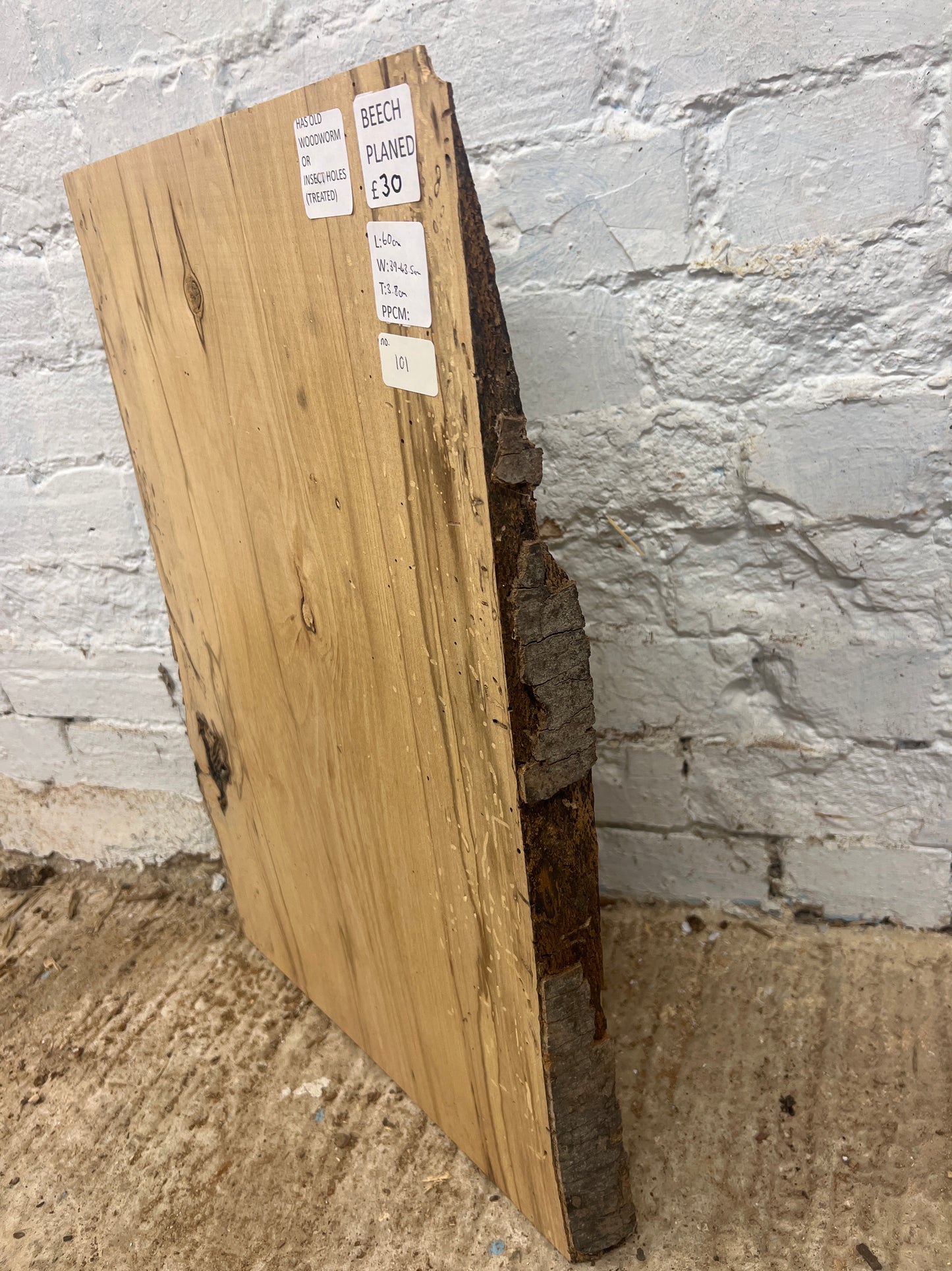 Beech No 101 - 600x390-435x38mm Planed