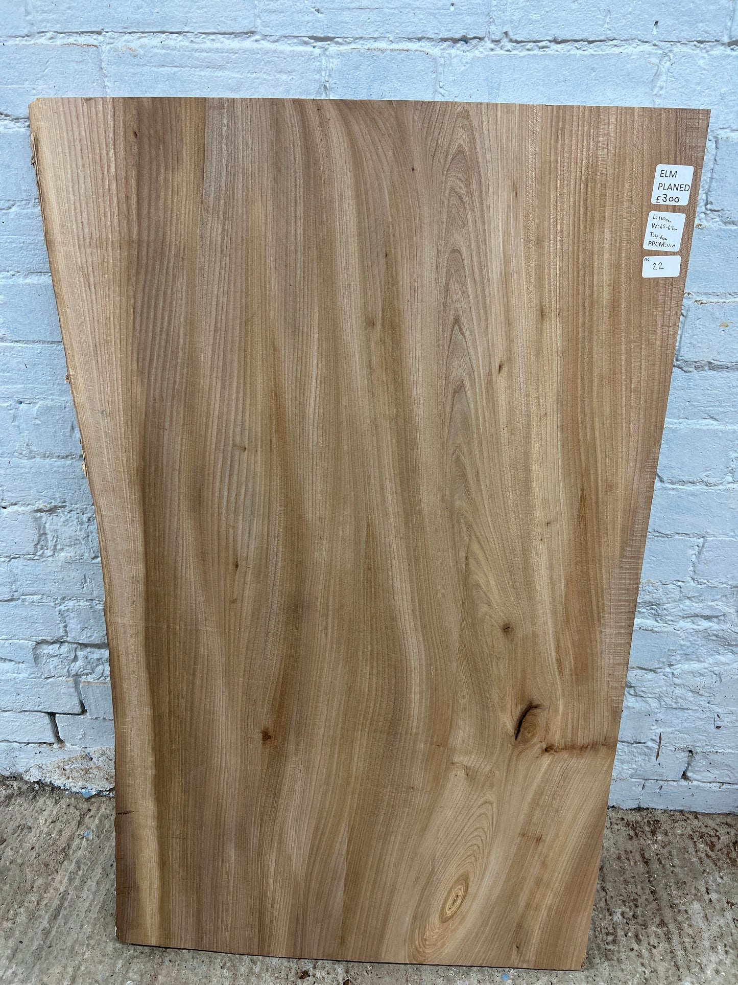 Elm No 22 - 1100x650-690x46mm Planed