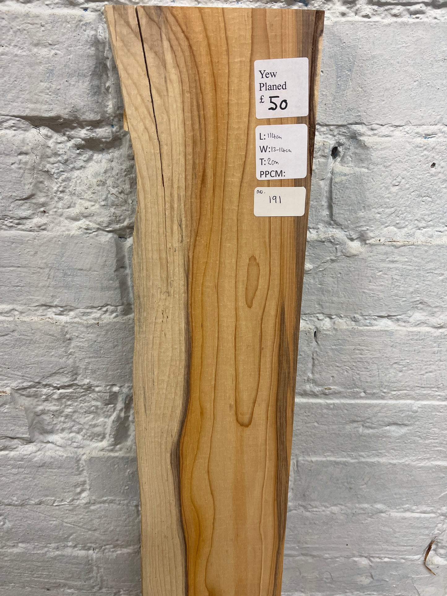 Yew No 191 - 1140x130-140x20mm Planed