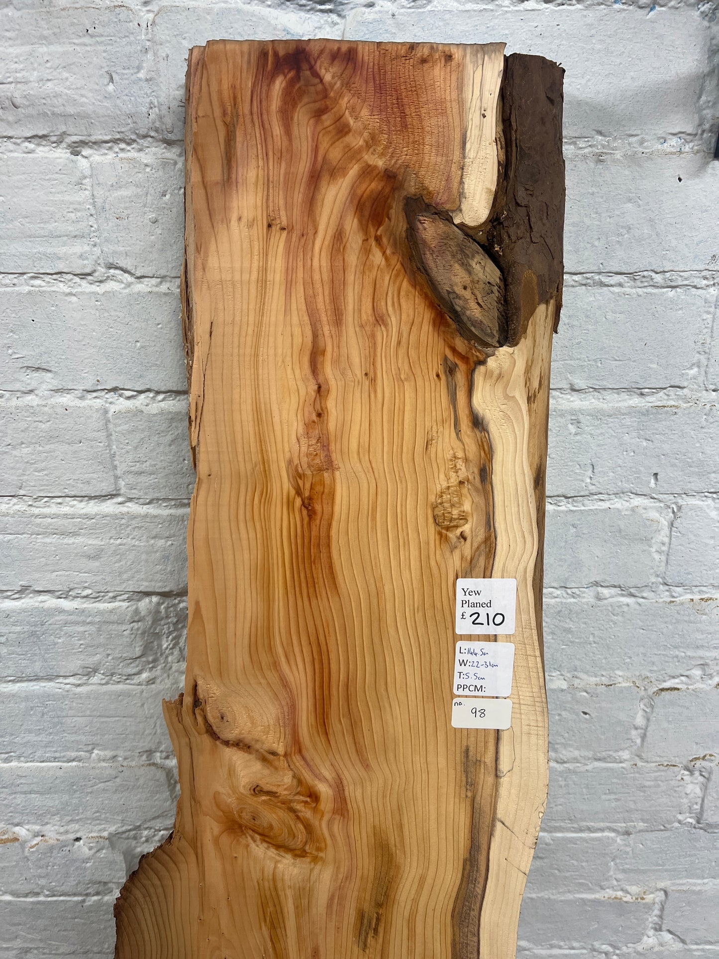 Yew No 98 - 1445x220-310x55mm Planed