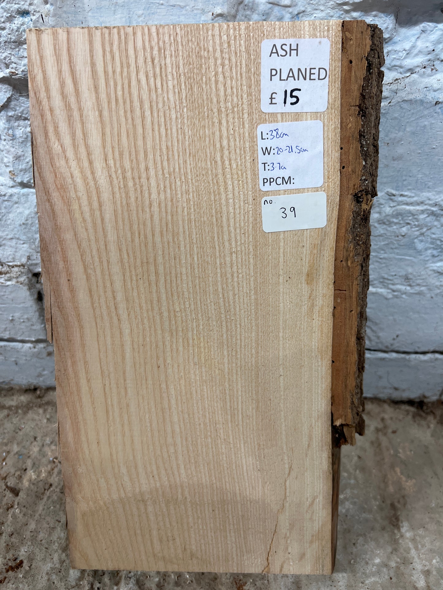Ash No 39 - 380x200-215x37mm Planed