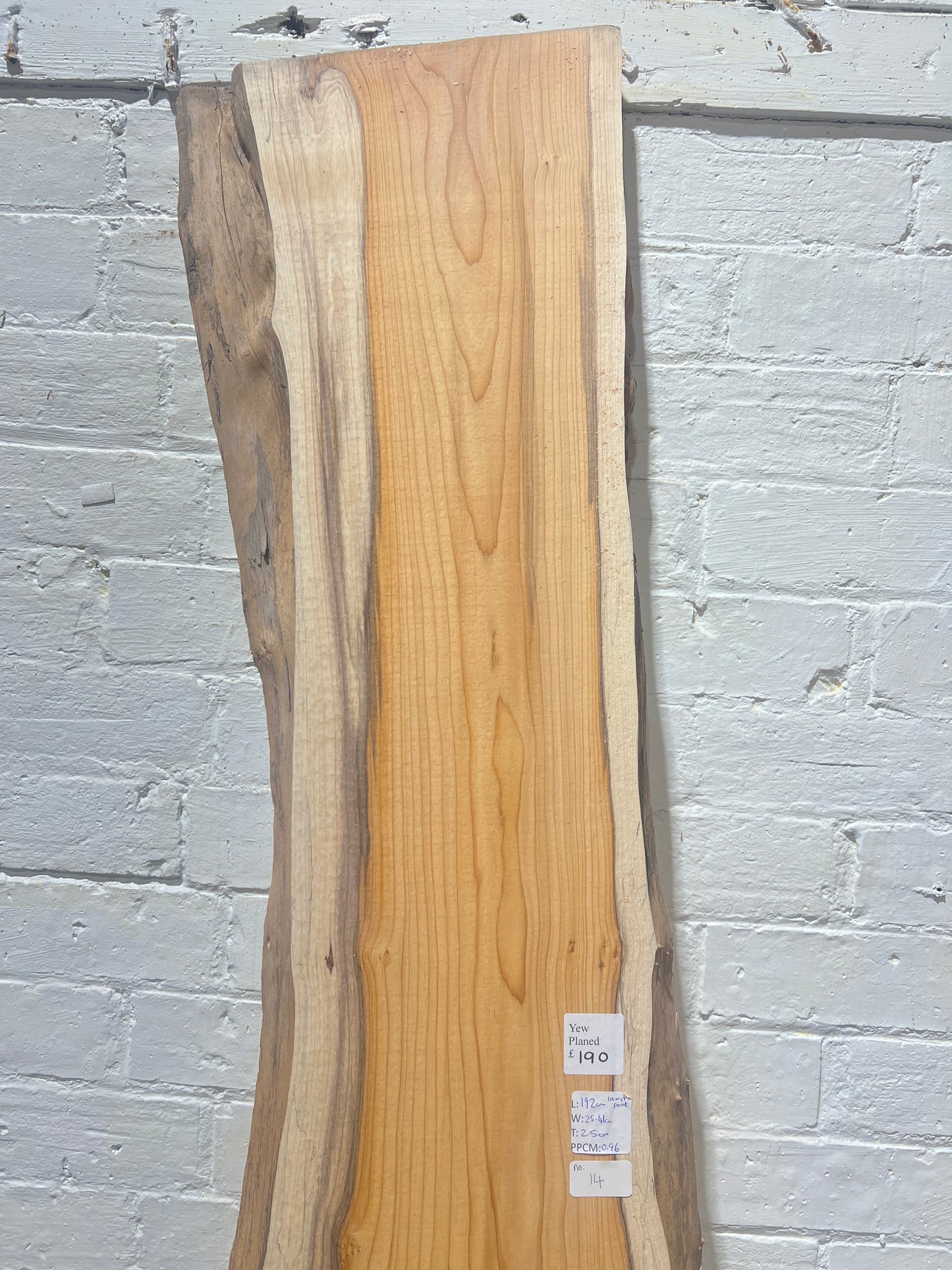 Yew No 14 - 1920x250-410x25mm Planed