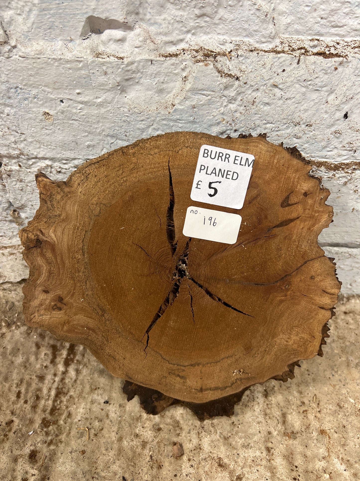 Elm No 196 - 230x230x25mm Sawn