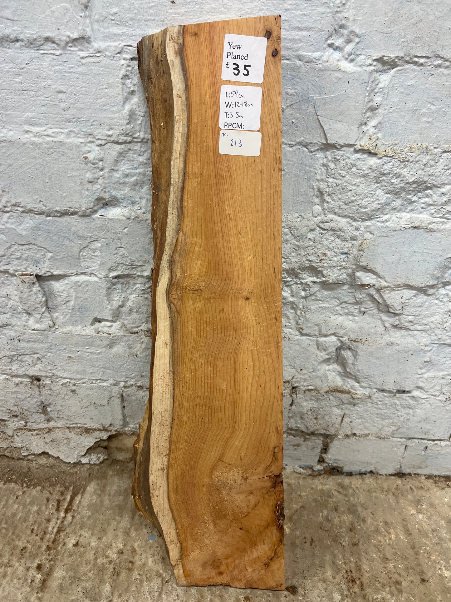 Yew No 213 - 590x120-180x35mm Planed