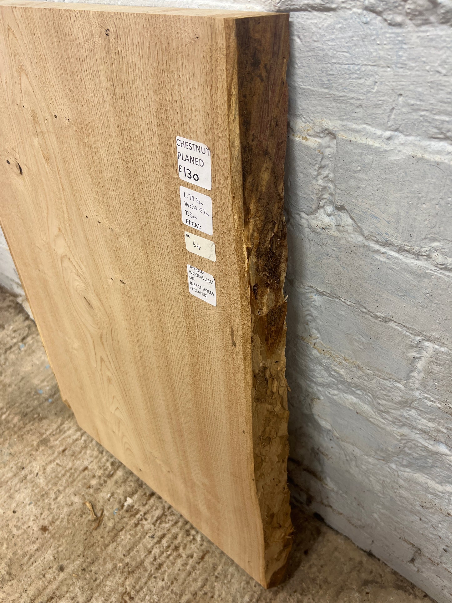 Chestnut No 64 - 795x500-570x30mm Planed