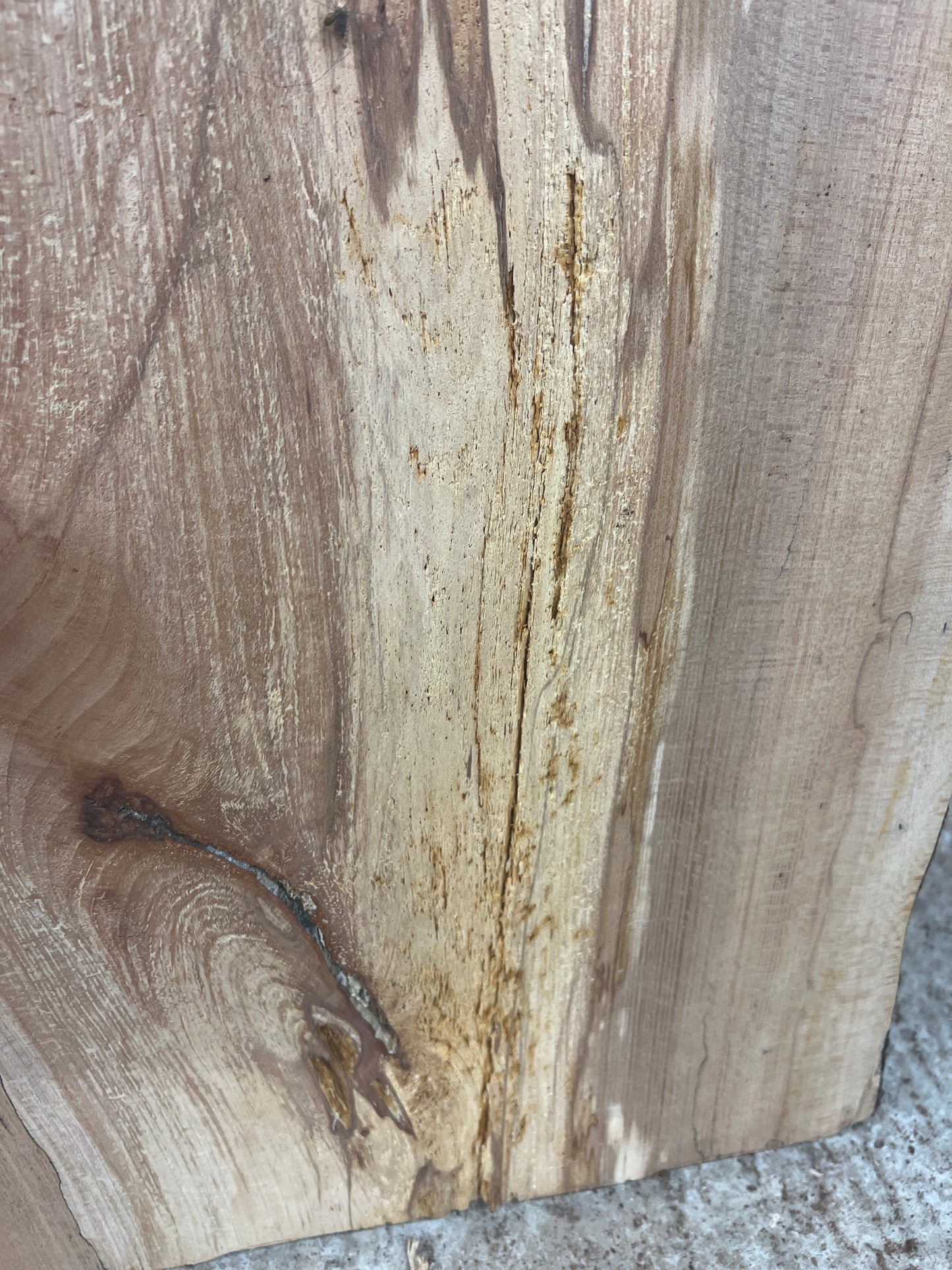 Spalted Beech No 71 - 2000x450-520x30mm Planed