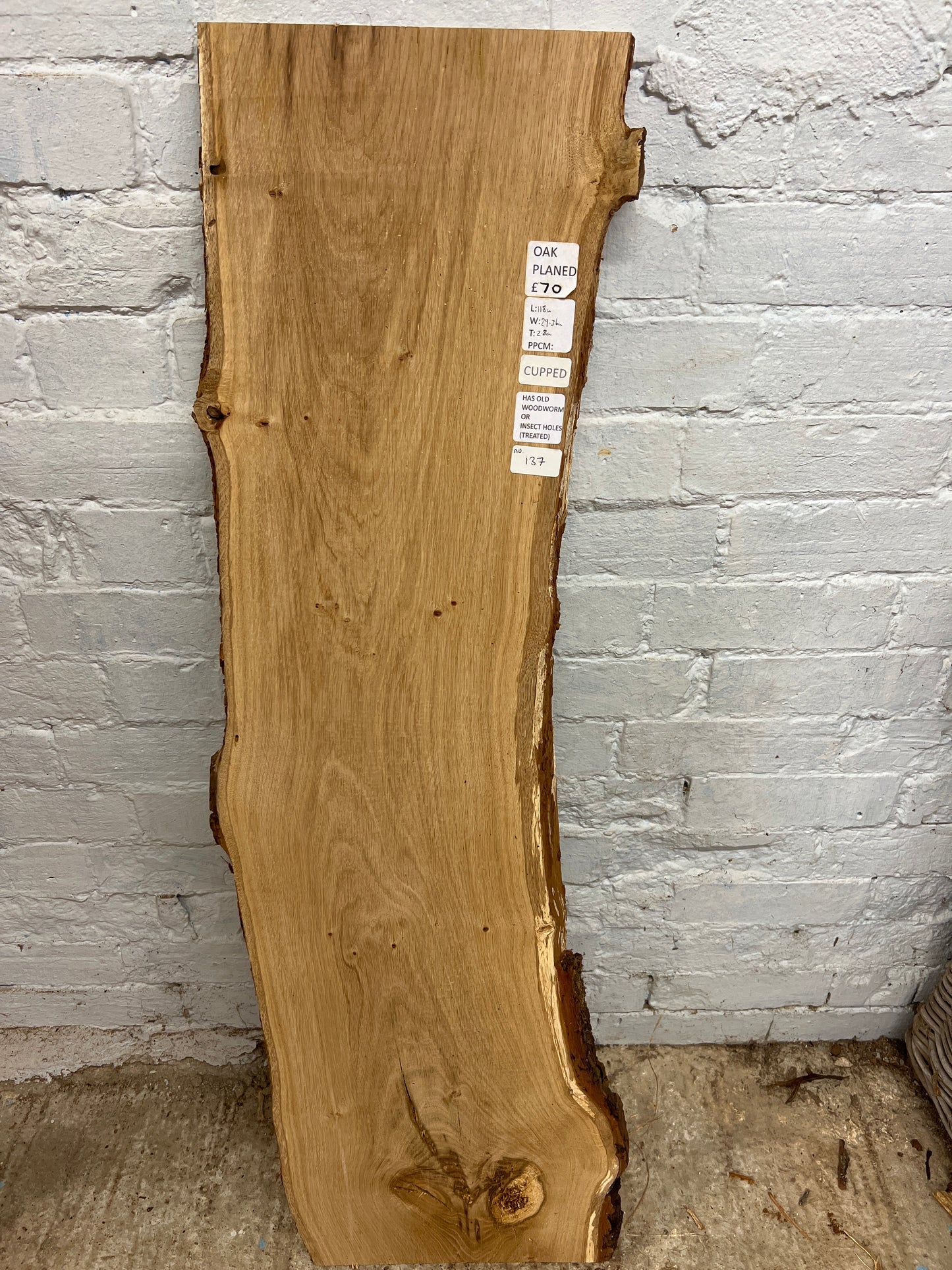 Oak No 137 - 1180x290-360x28mm Planed
