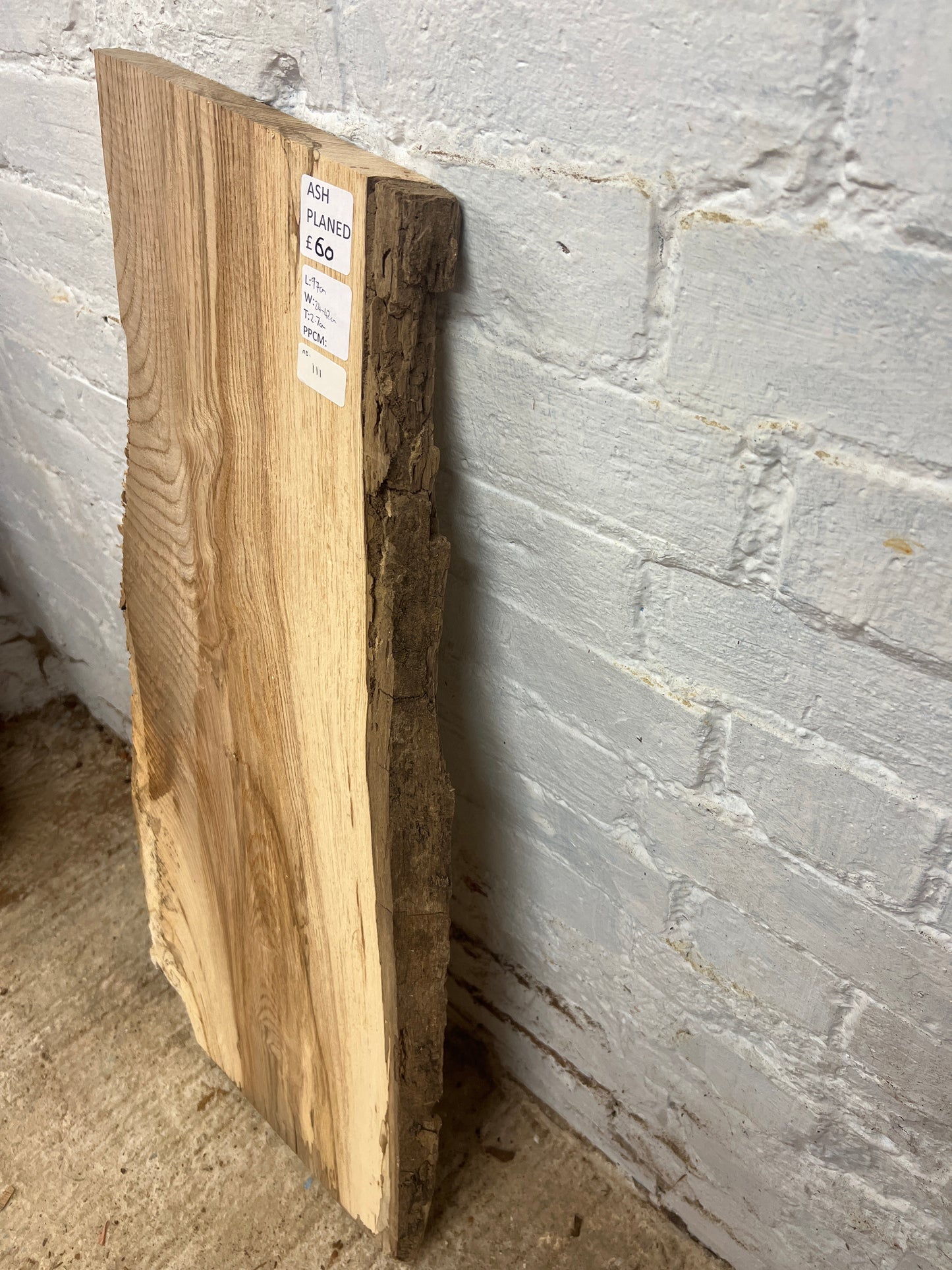 Ash No 111 - 970x240-420x27mm Planed