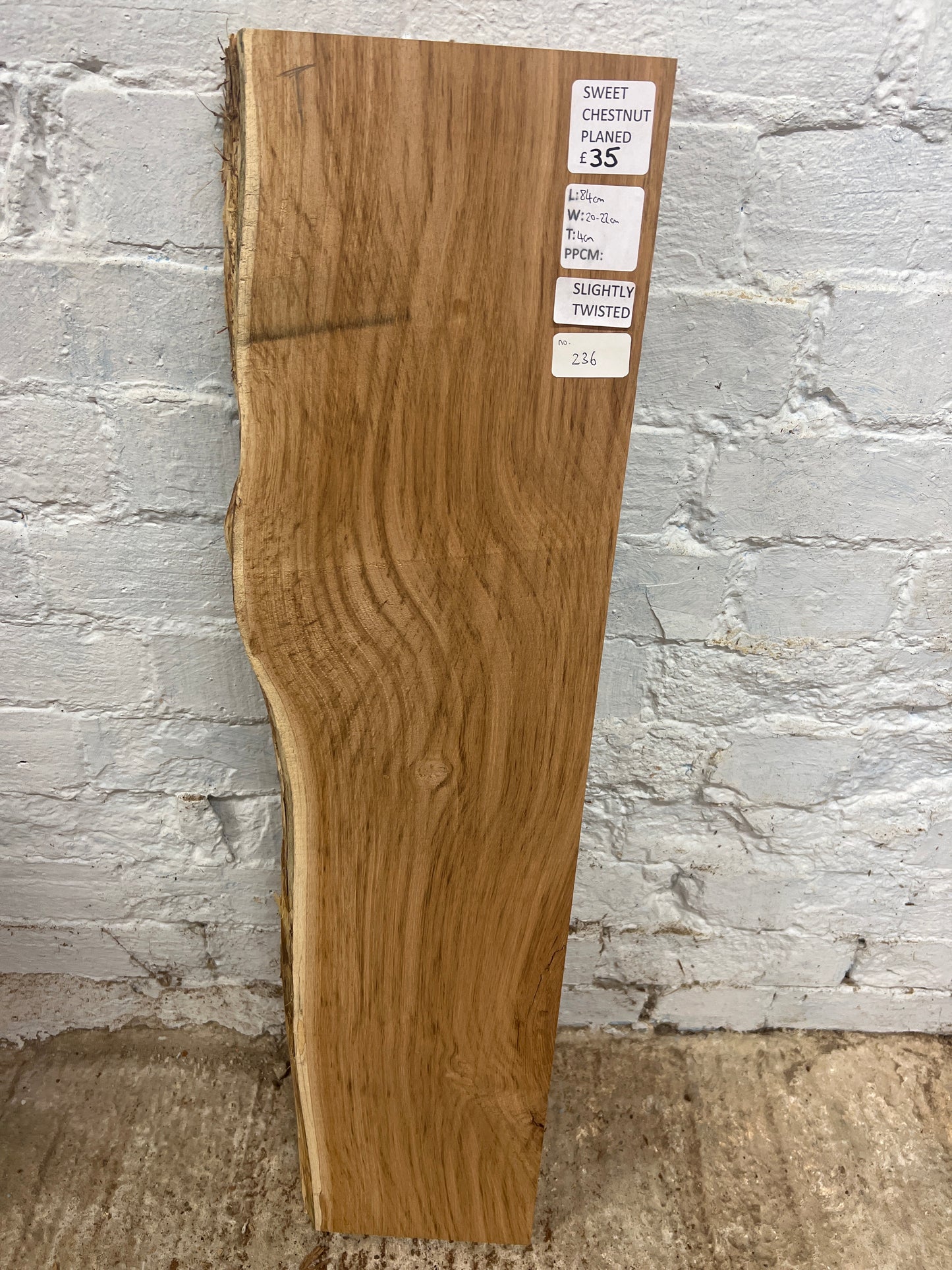 Sweet Chestnut No 236 - 840x200-220x40mm Planed