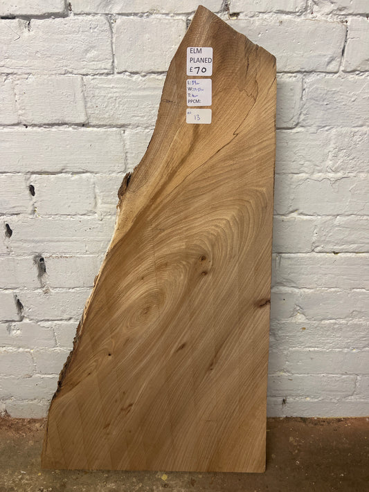 Elm No 13 - 890x190-510x40mm Planed