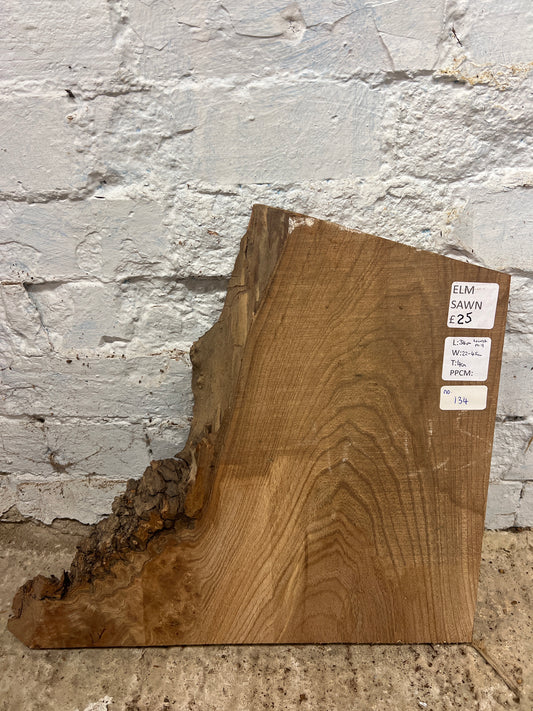 Burr Elm No 134 - 340x220-450x40mm Sawn