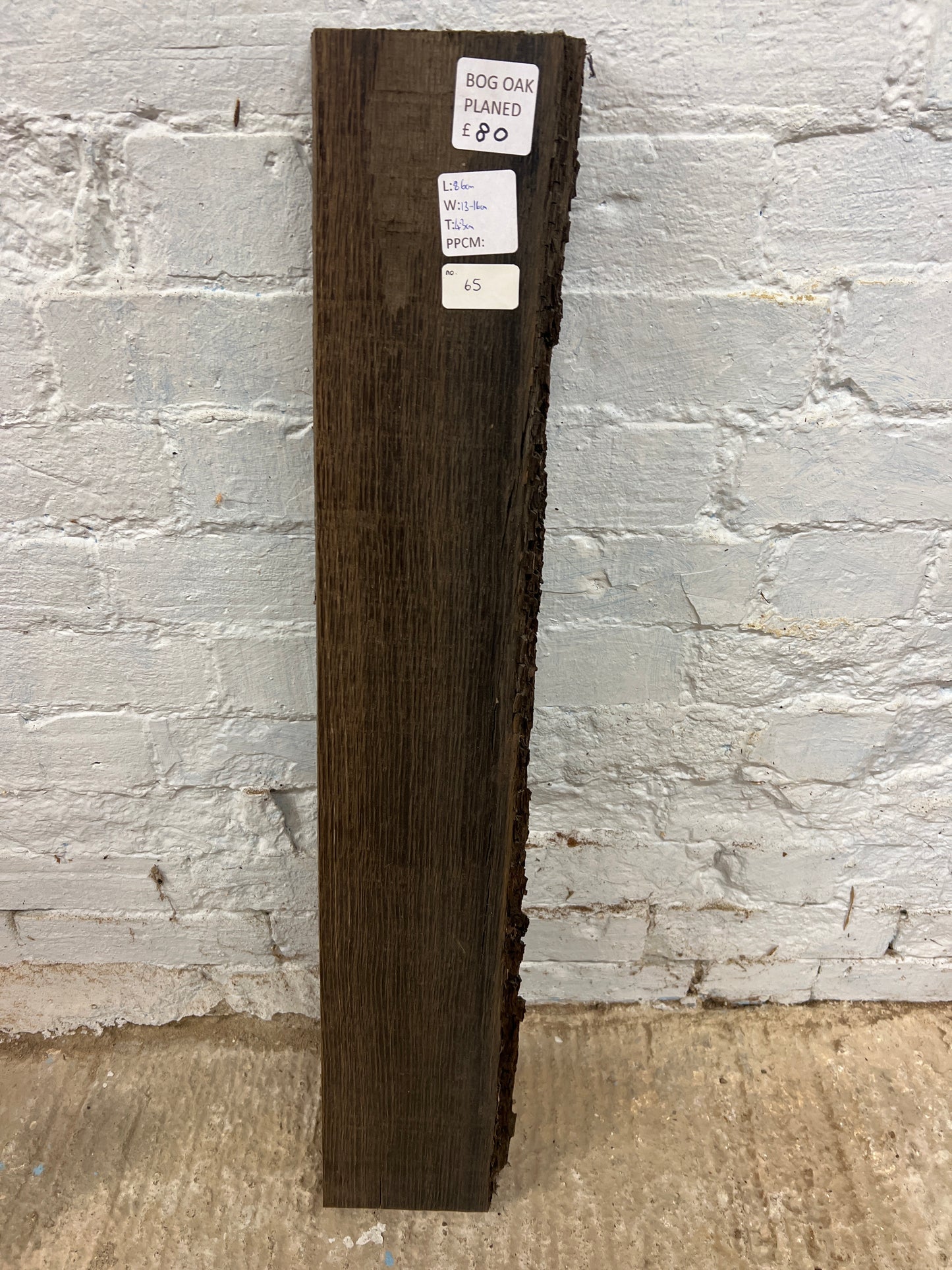 Bog Oak No 65 - 860x130-160x43mm Planed