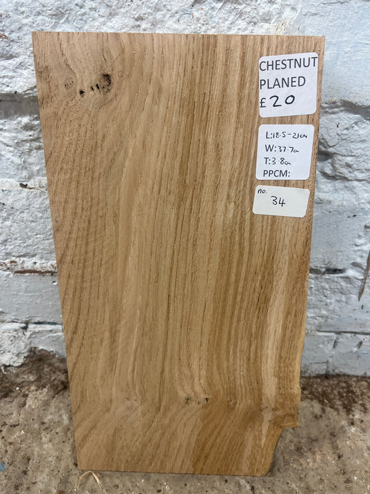 Chestnut No 34 - 377x185-210x38mm Planed