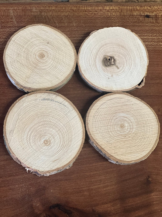 Ash rounds - 70-90x10-20mm Sawn