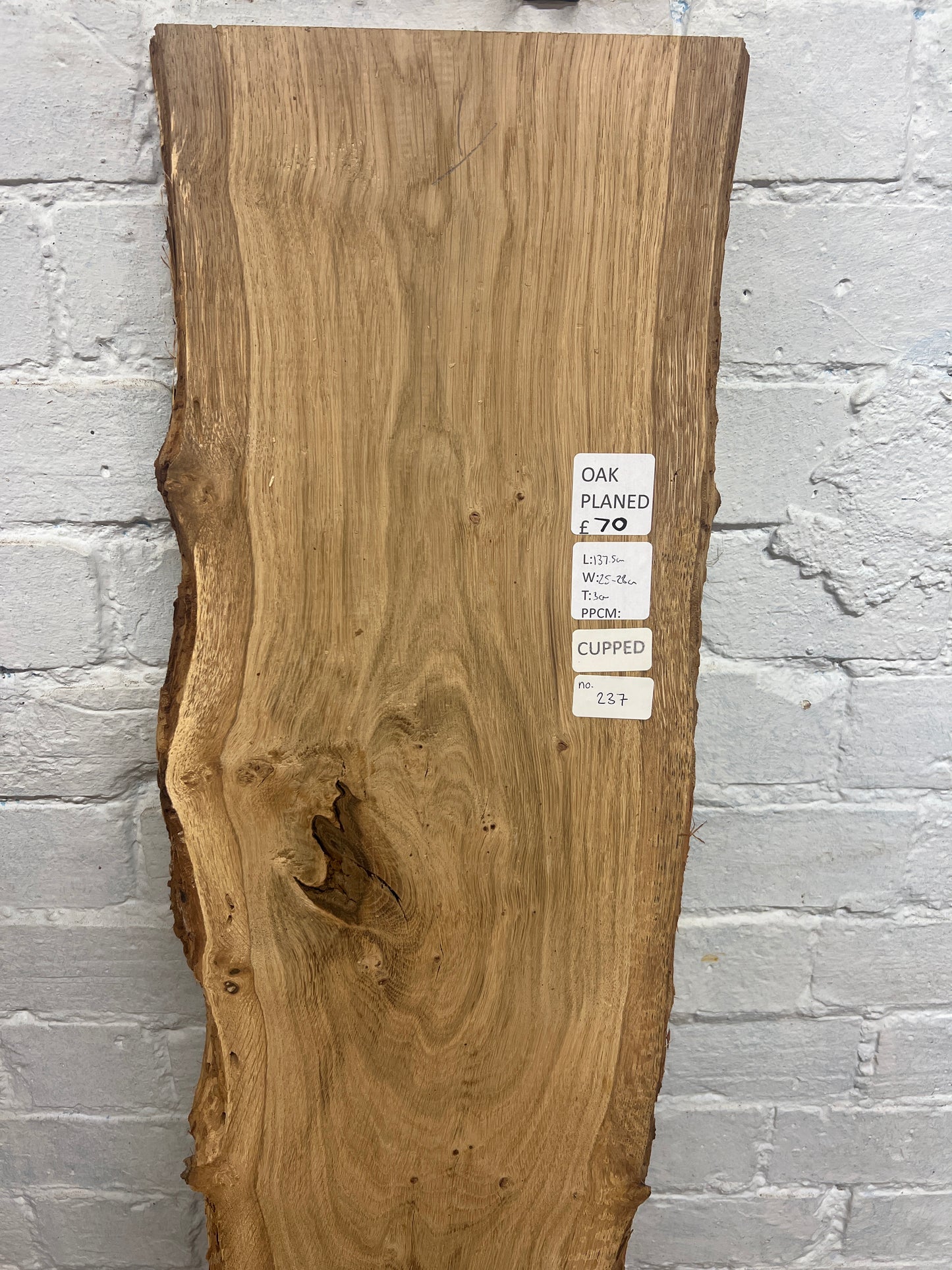 Oak No 237 - 1375x250-280x30mm Planed