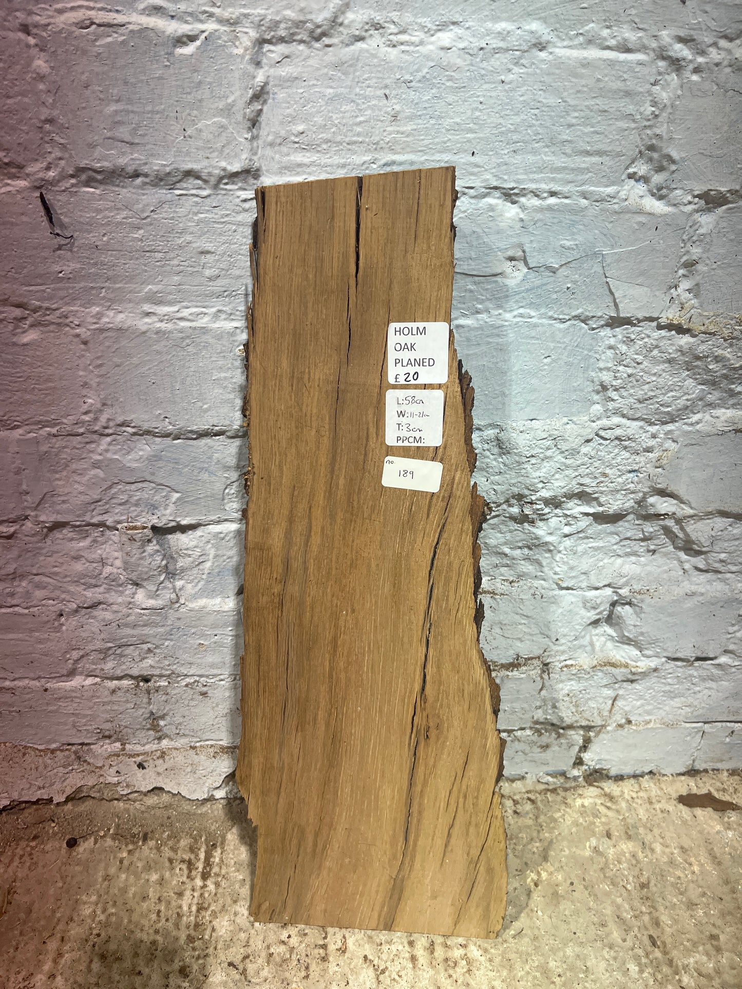 Holm Oak No 189 - 580x110-210x30mm Planed