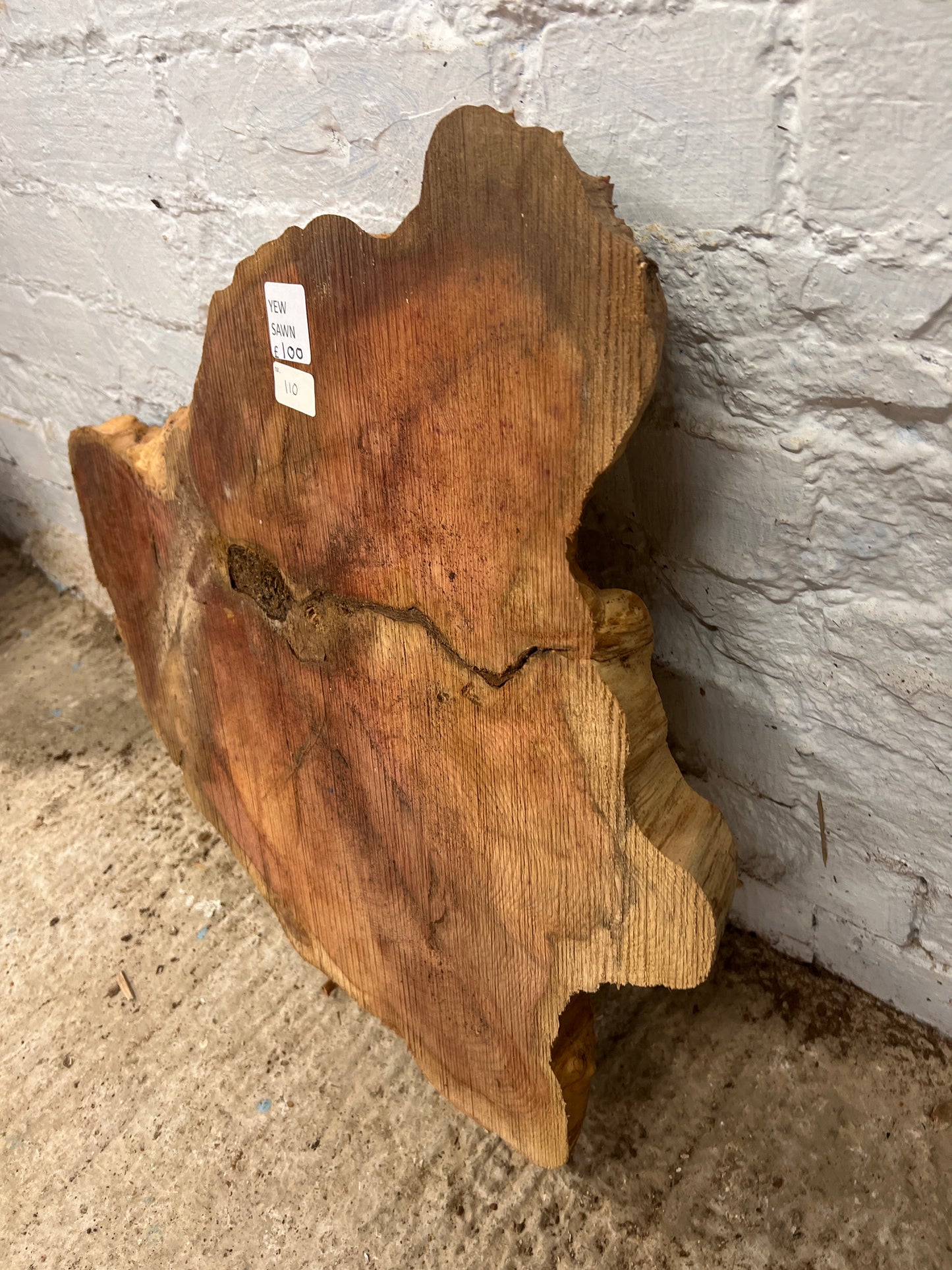 Yew No 110 - 500x640x40mm Sawn