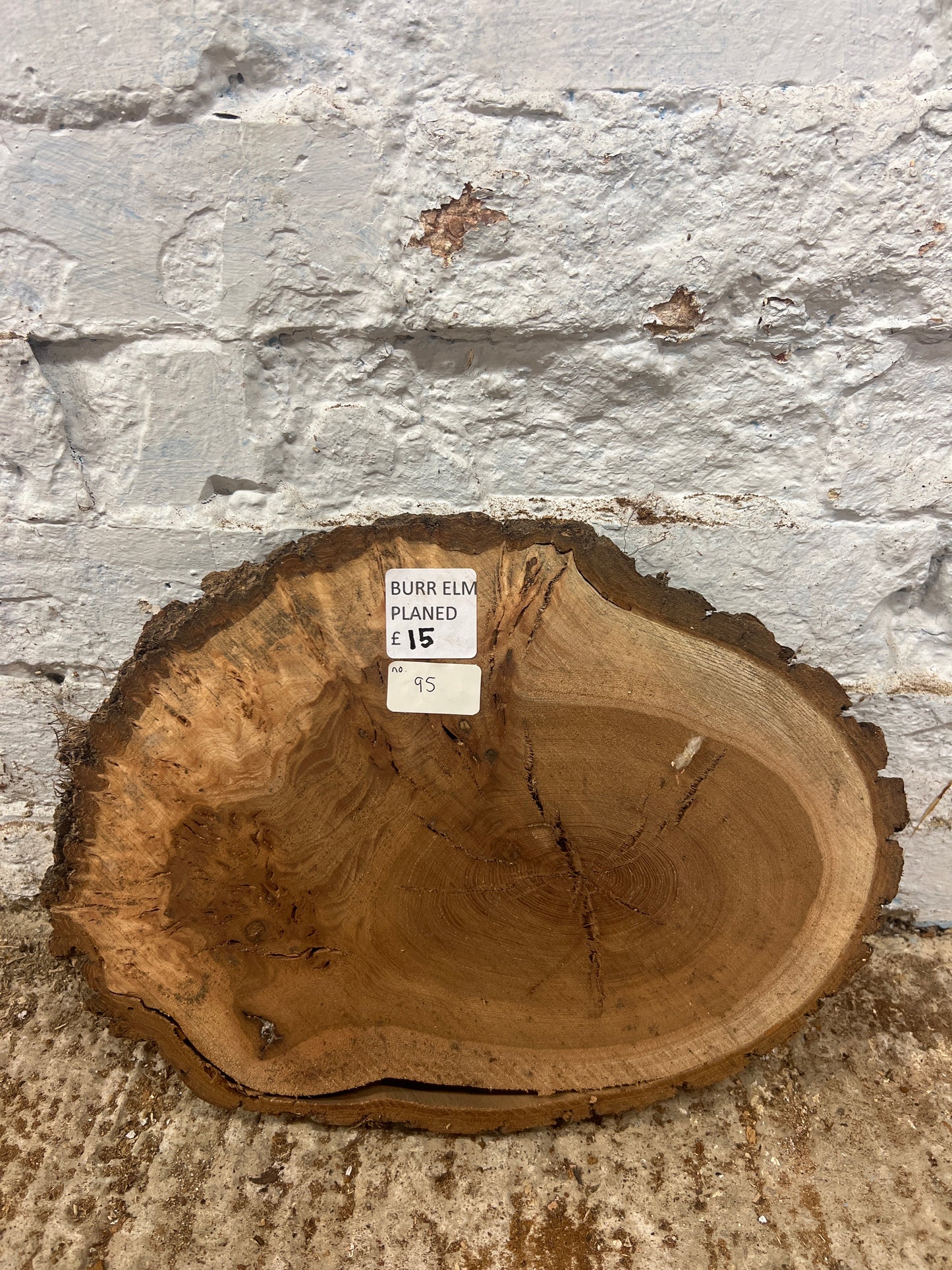 Burr Elm No 95 - 340x260x30mm Sawn