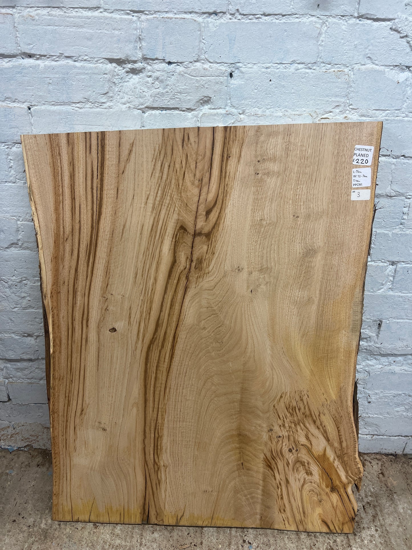 Chestnut No 3 - 960x720-760x40mm Planed