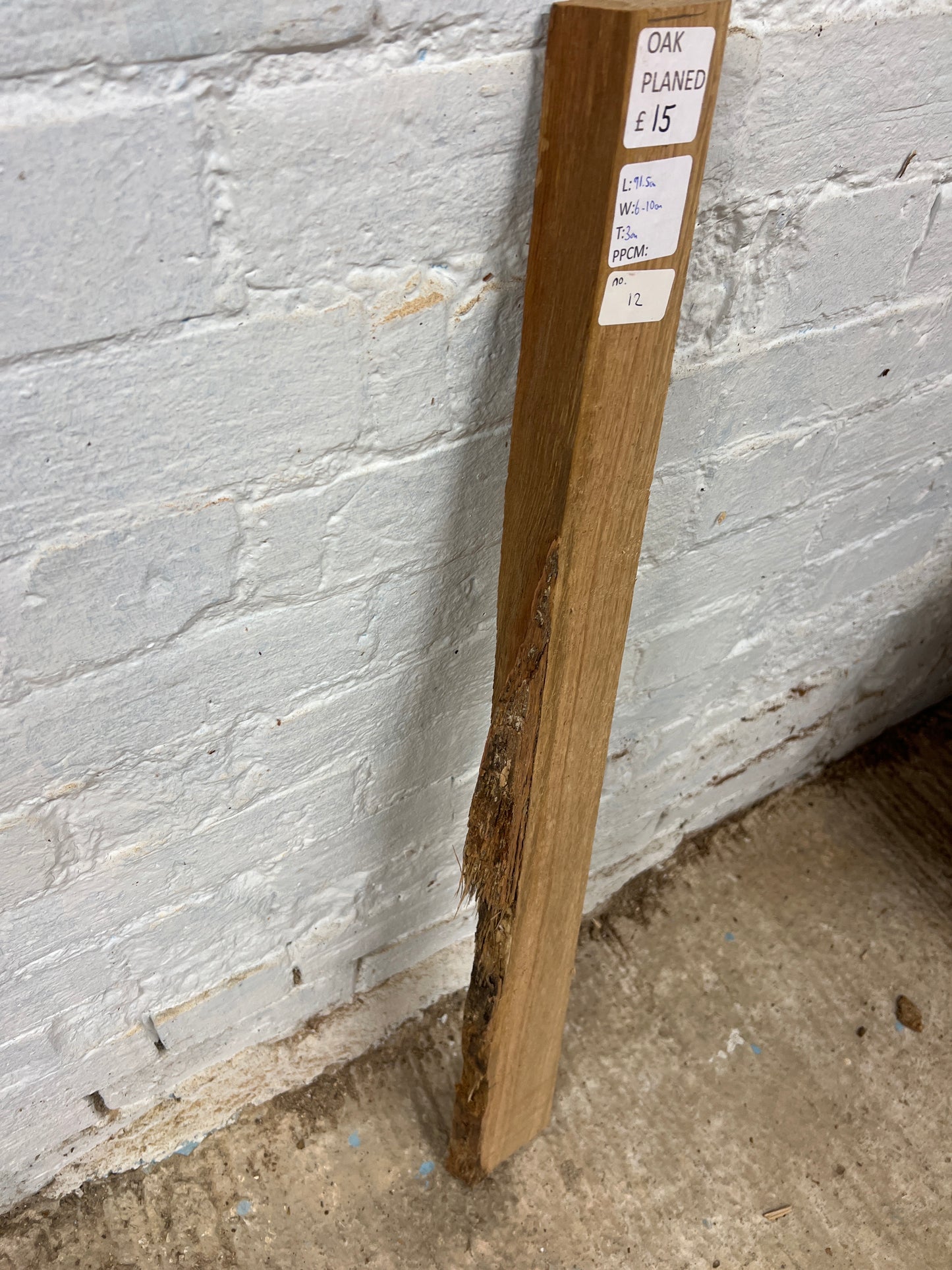 Oak No 12 - 915x60-100x30mm Planed