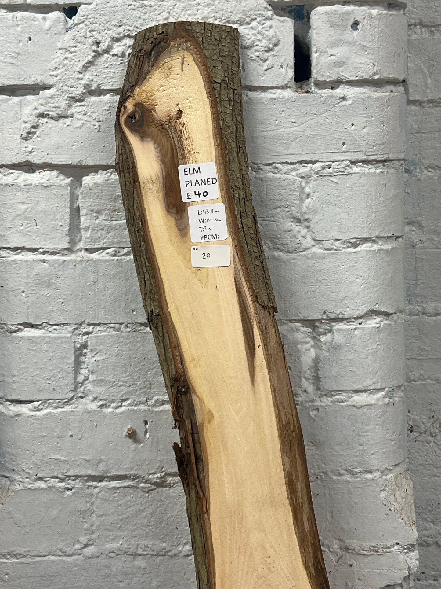 Elm No 20 - 1138x100-130x30mm  Planed
