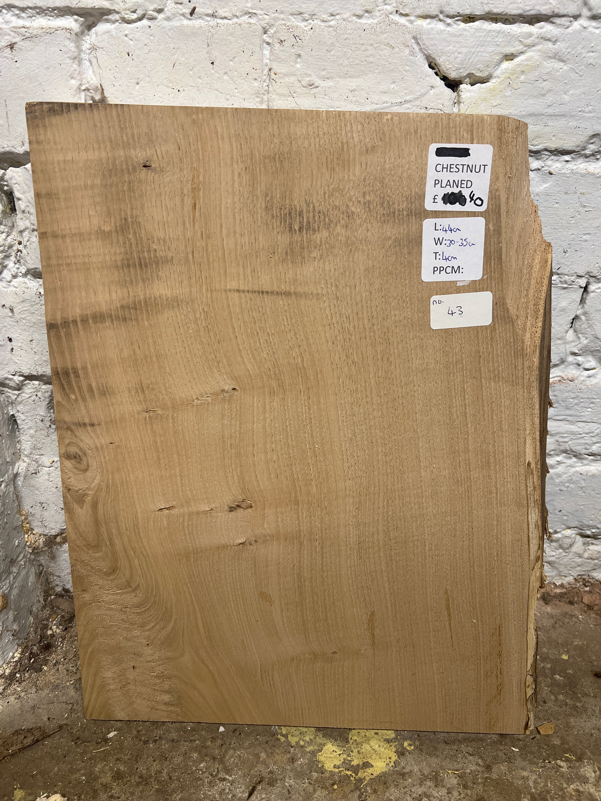 Chestnut No 43 - 440x300-350x40mm Planed