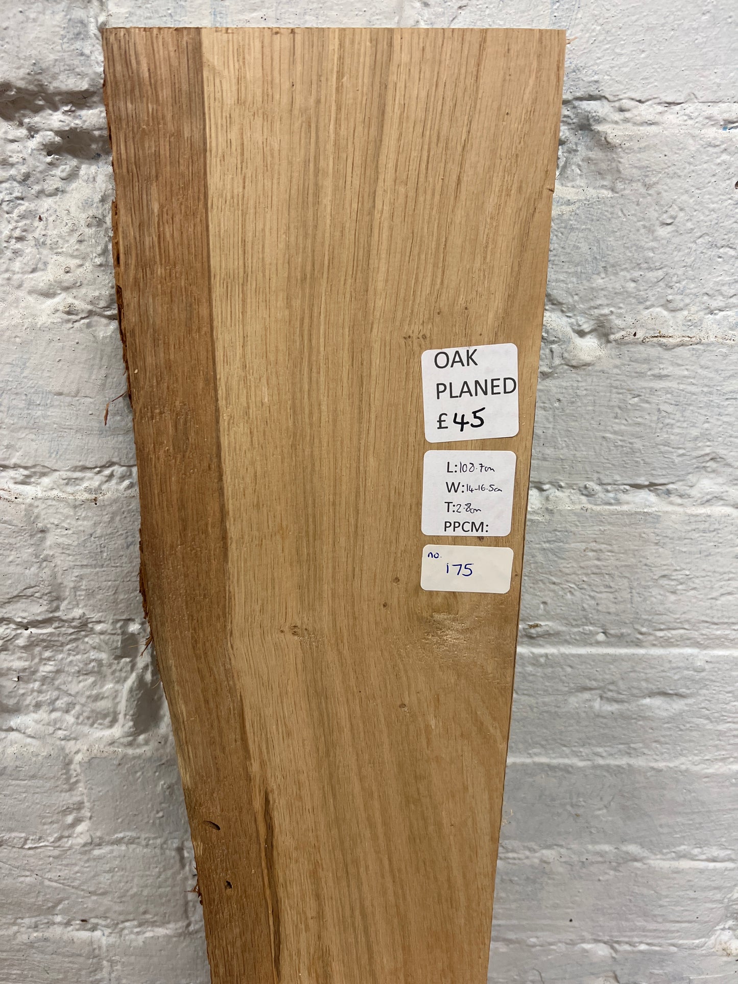 Oak No 175 - 1087x140-165x28mm Planed