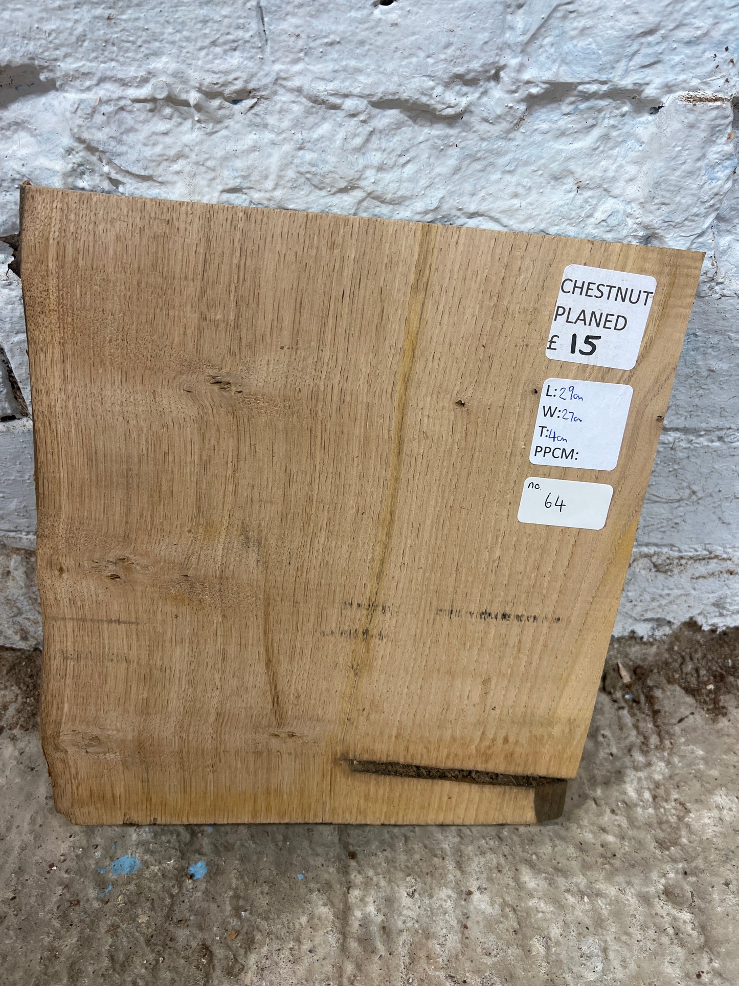 Chestnut No 64 - 290x270x40mm Planed