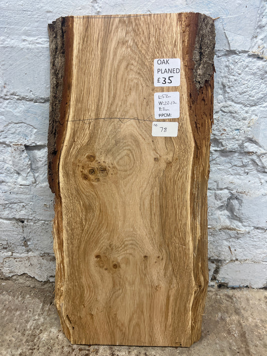 Oak No 78 - 530x230-270x30mm Planed