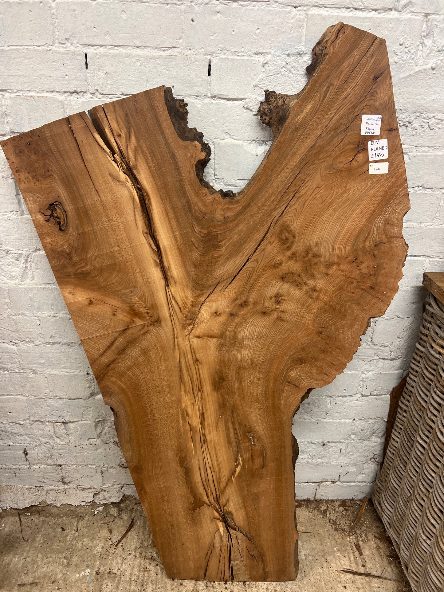 Burr Elm No 148 - 1280x340-770x40mm Planed