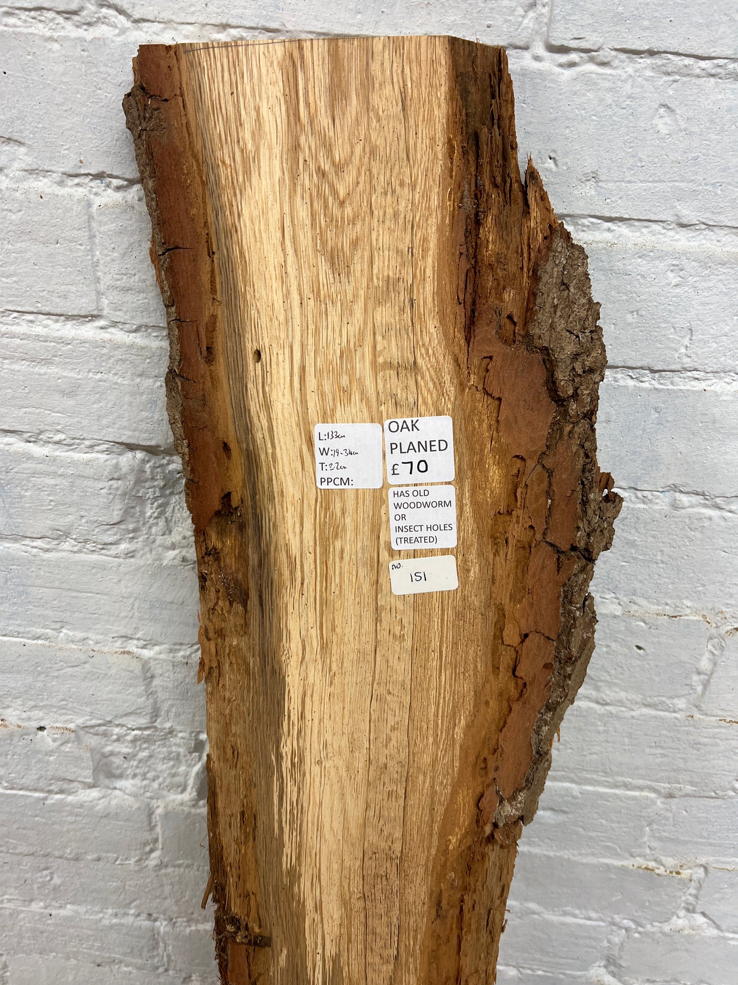 Oak No 151 - 1330x190-340x32mm Planed