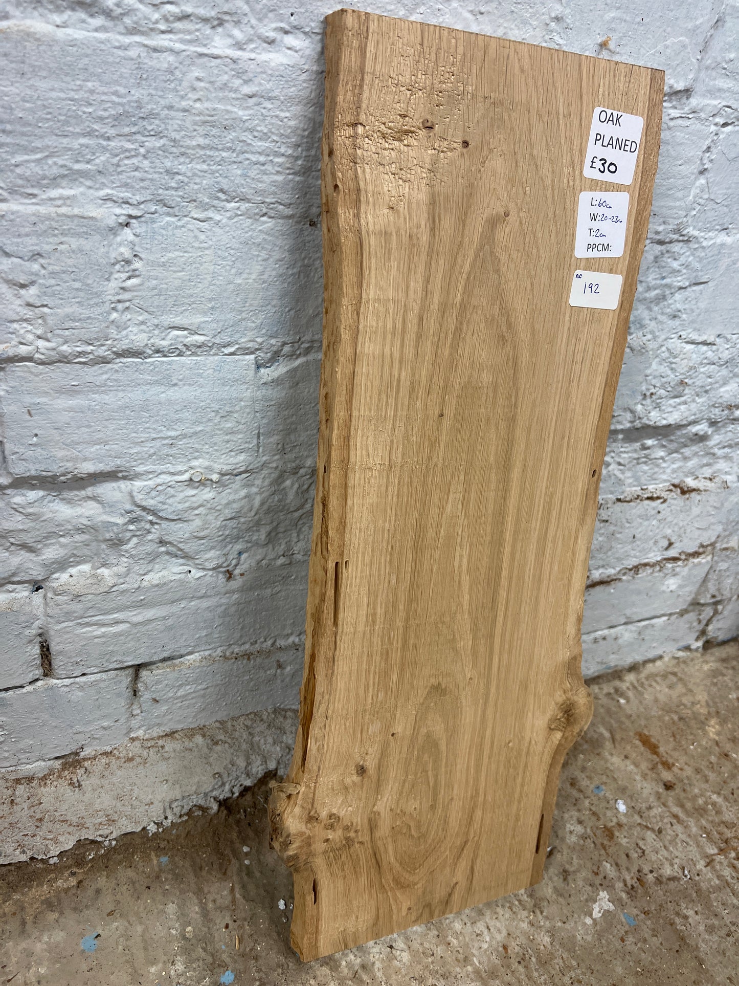 Oak No 192 - 600x200-230x20mm Planed