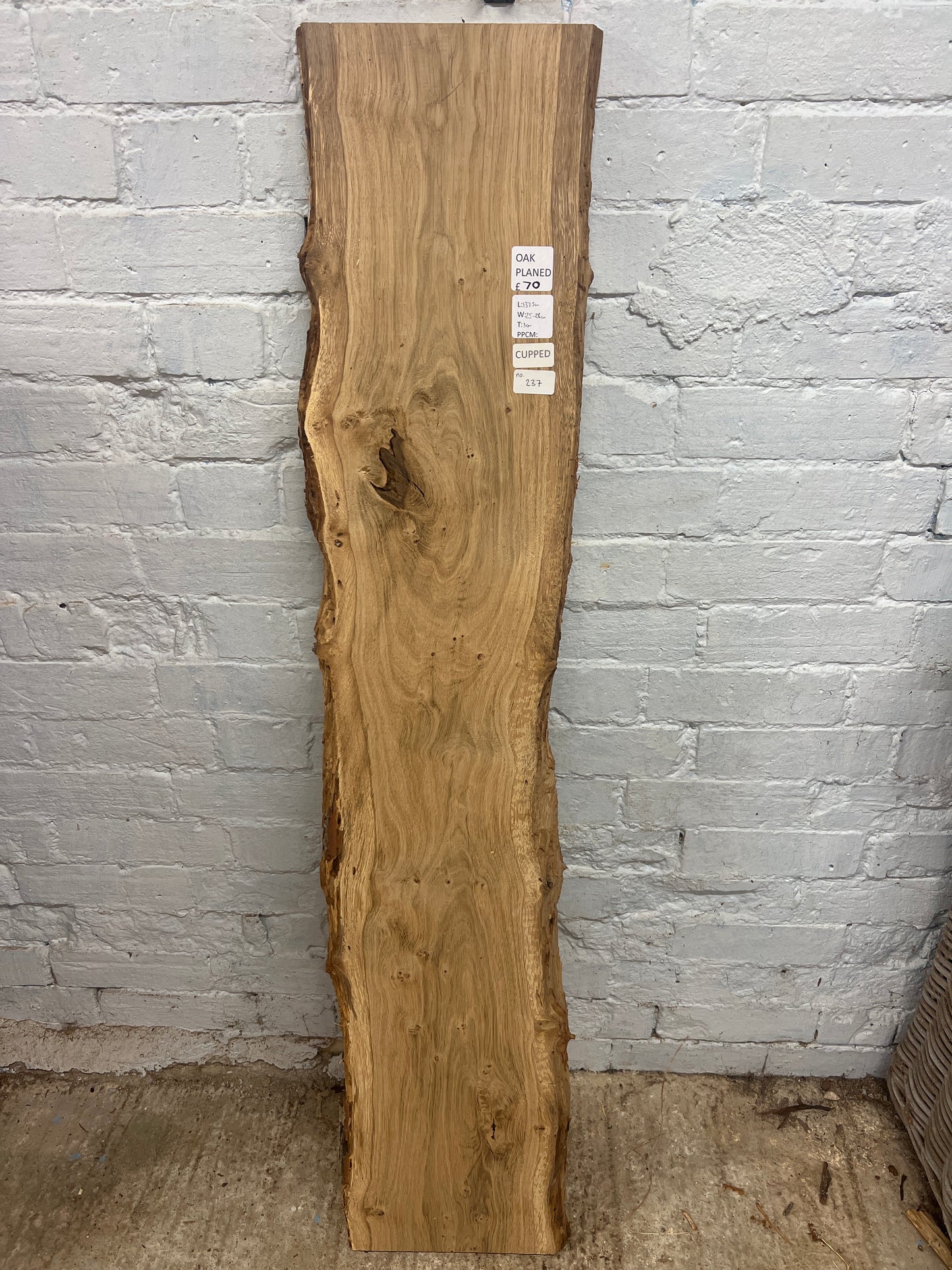 Oak No 237 - 1375x250-280x30mm Planed