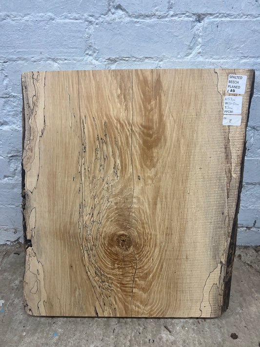 Spalted Beech No 8 - 570x500-520x50mm Planed