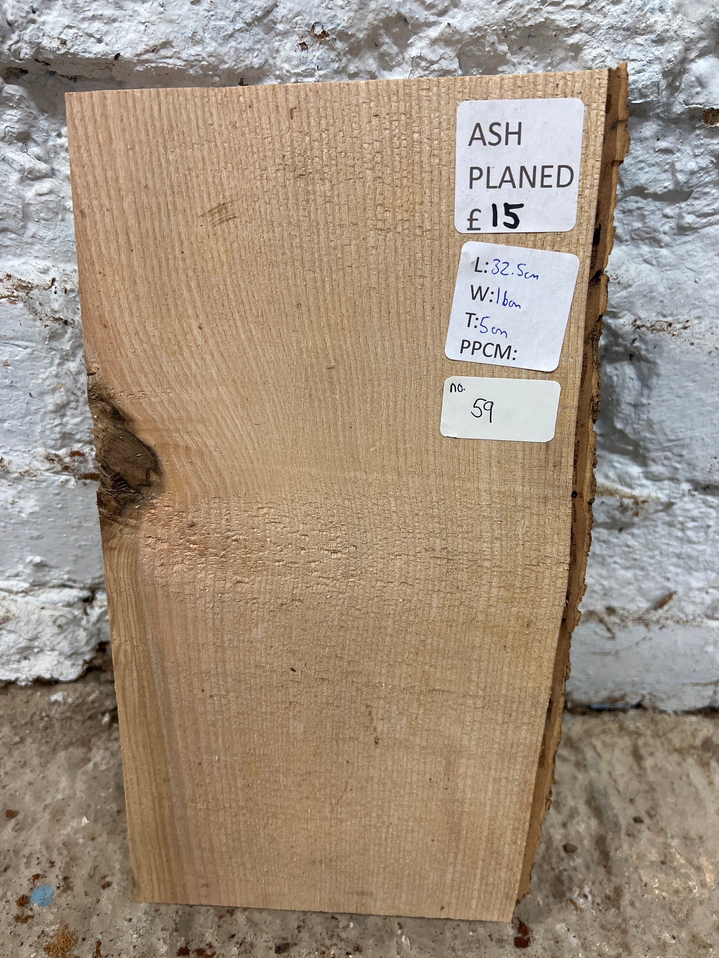 Ash No 59 - 325x160x50mm Planed