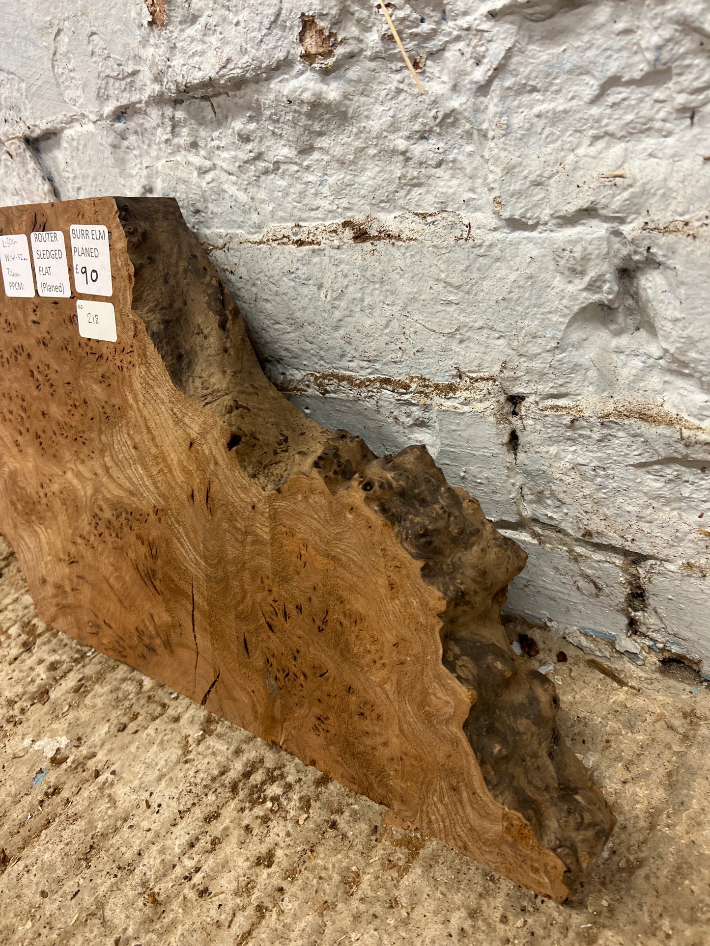 Burr Elm No 218 - 300x410-520x40mm Planed