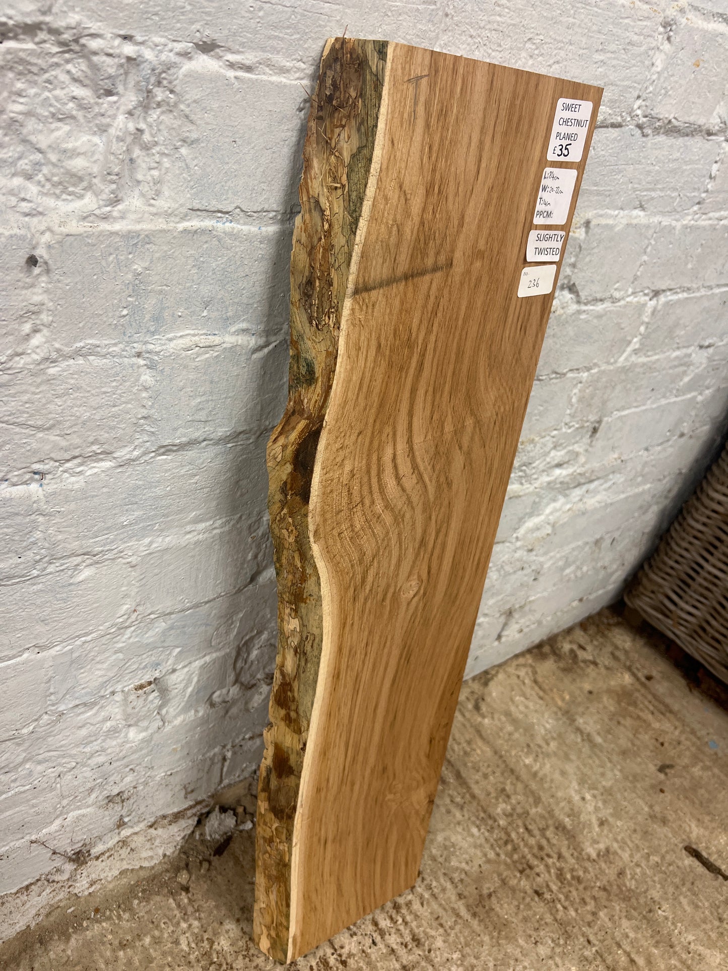 Sweet Chestnut No 236 - 840x200-220x40mm Planed