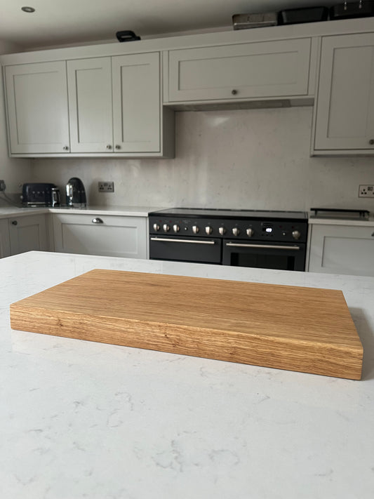 Large Solid English Oak Hand Made Kitchen Chopping Serving Cheese Board Natural